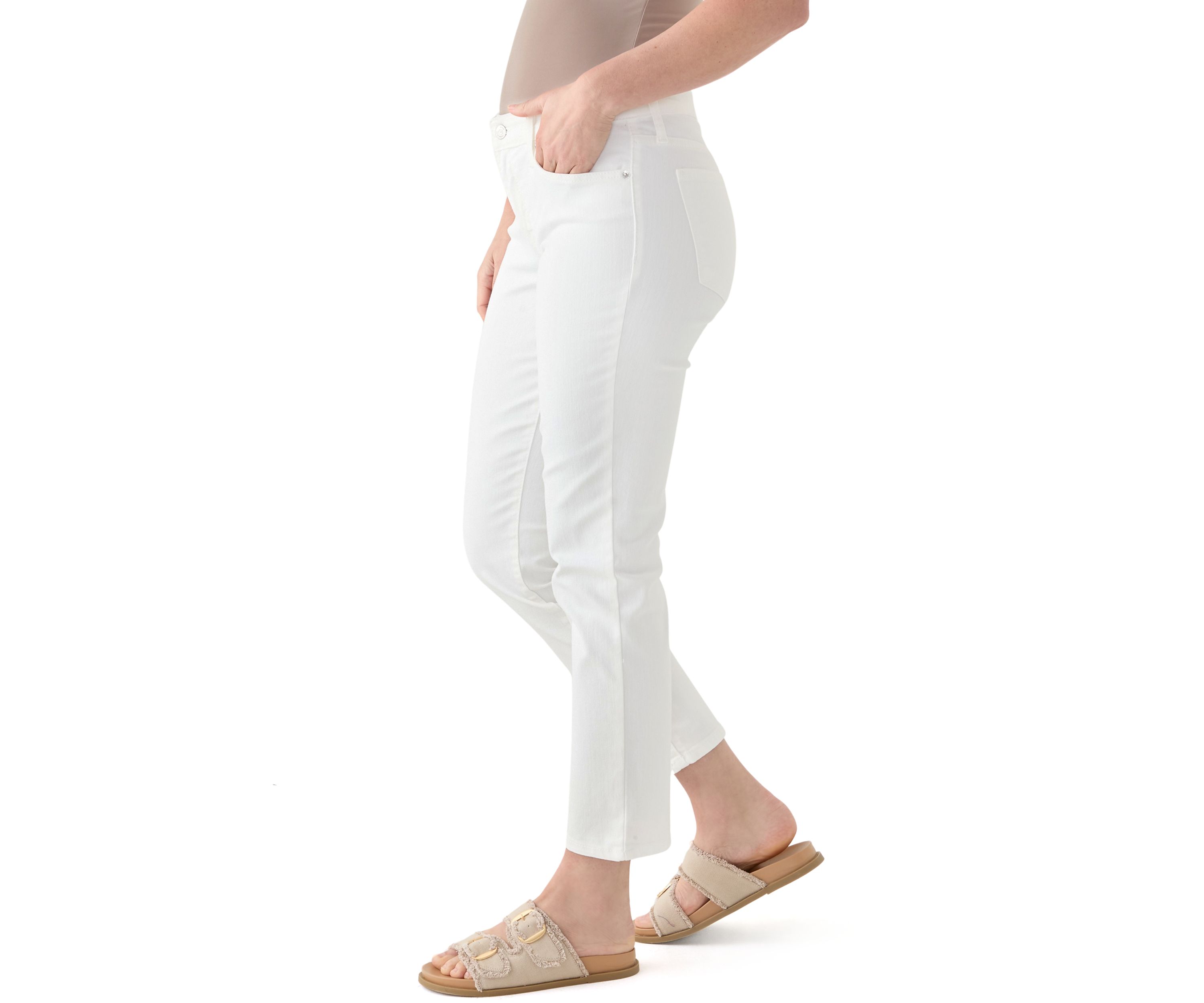 Womens Mid Rise Straight Jeans