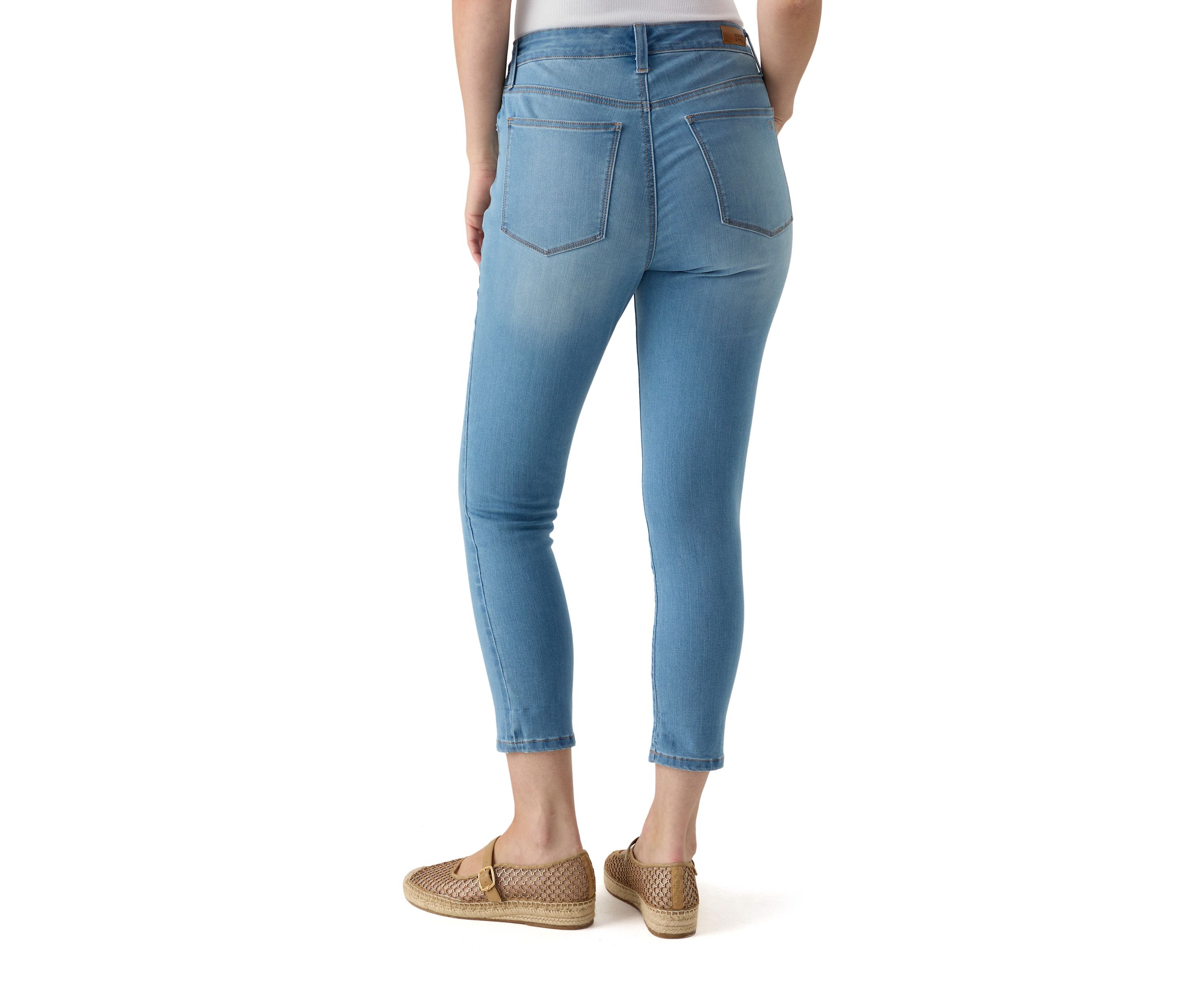 Womens Roll Cuff Cropped Jeans