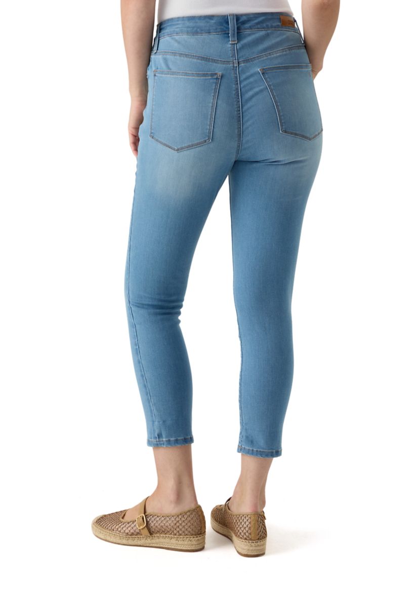 Womens Roll Cuff Cropped Jeans