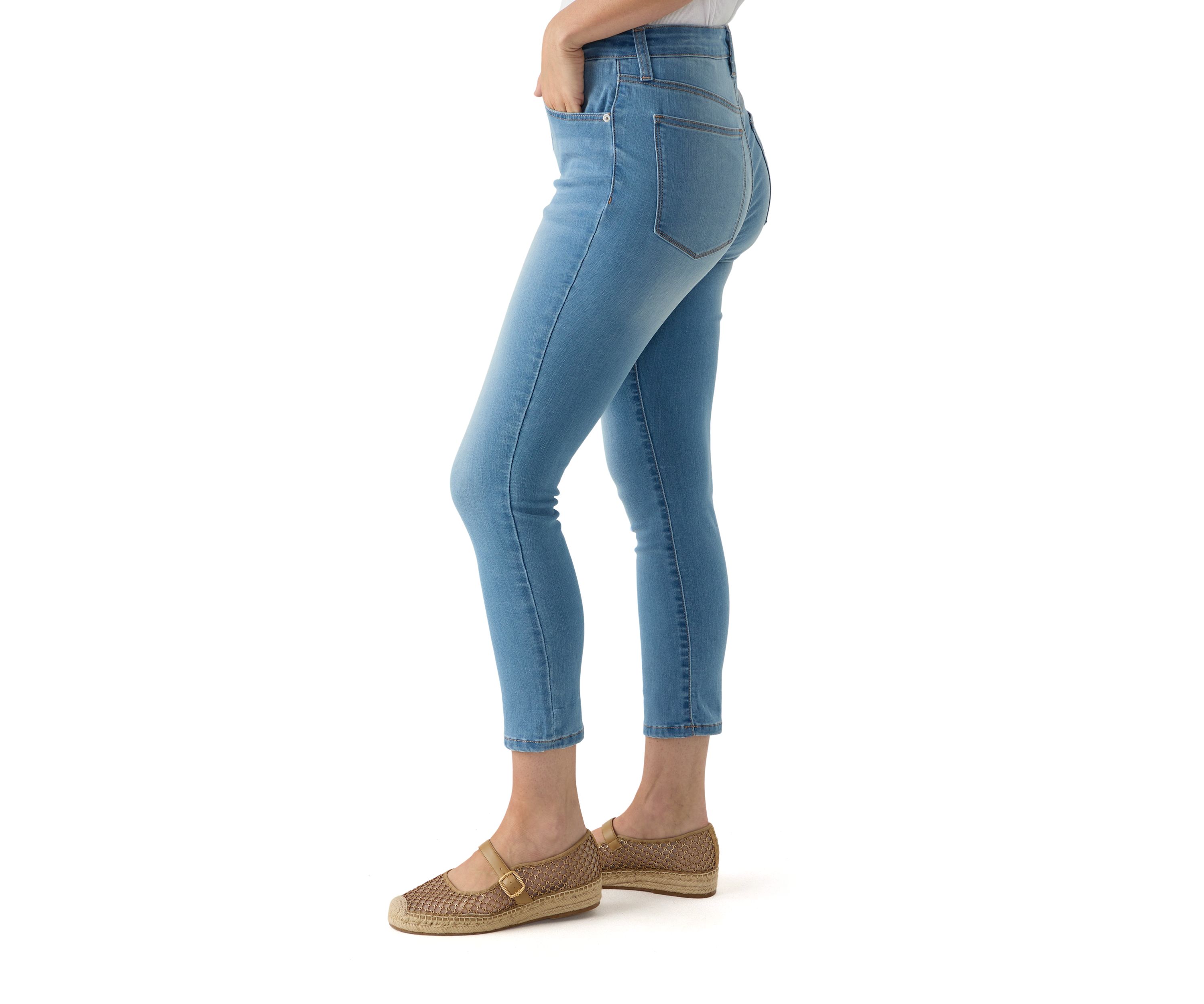 Womens Roll Cuff Cropped Jeans