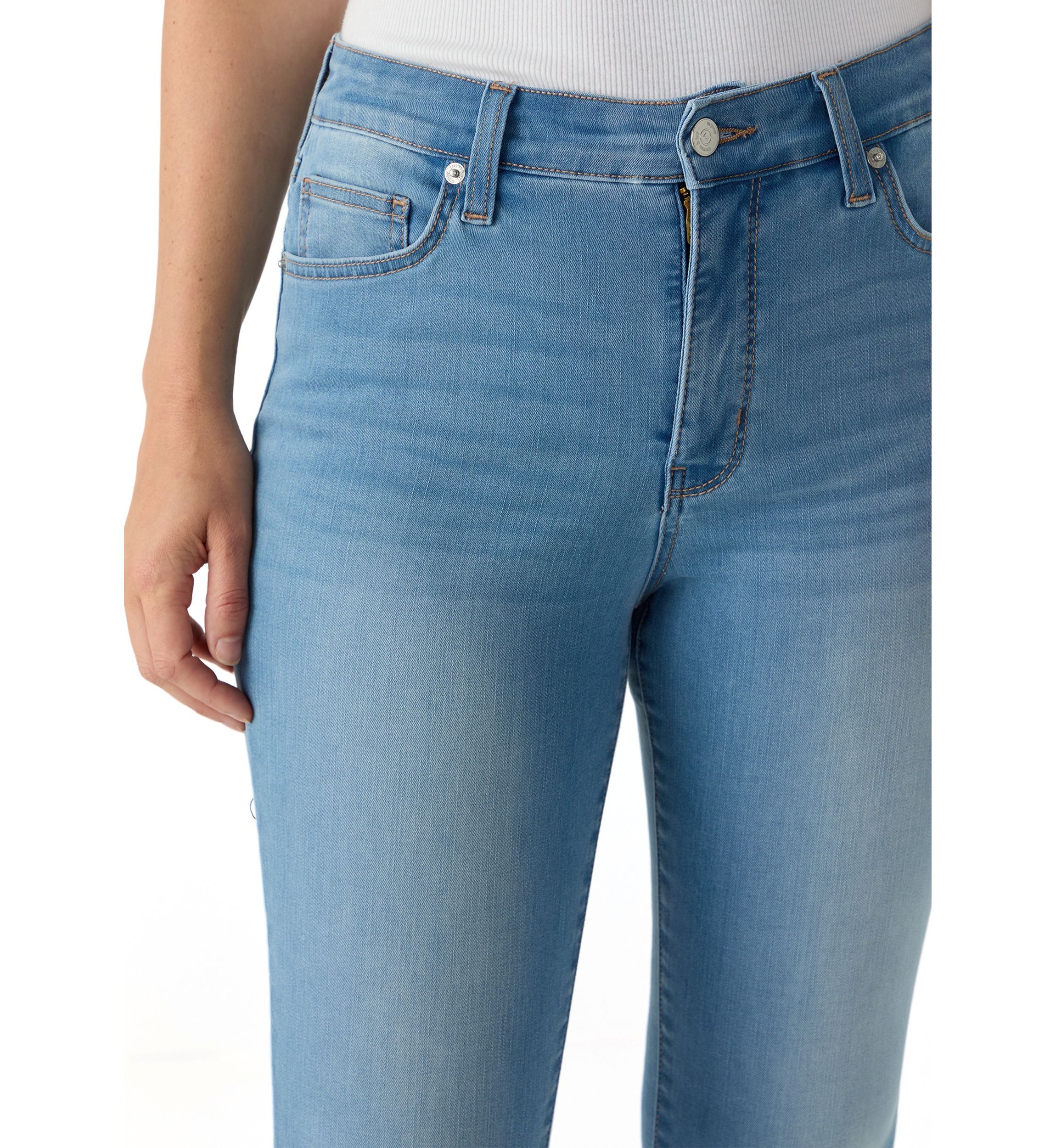 Womens Roll Cuff Cropped Jeans