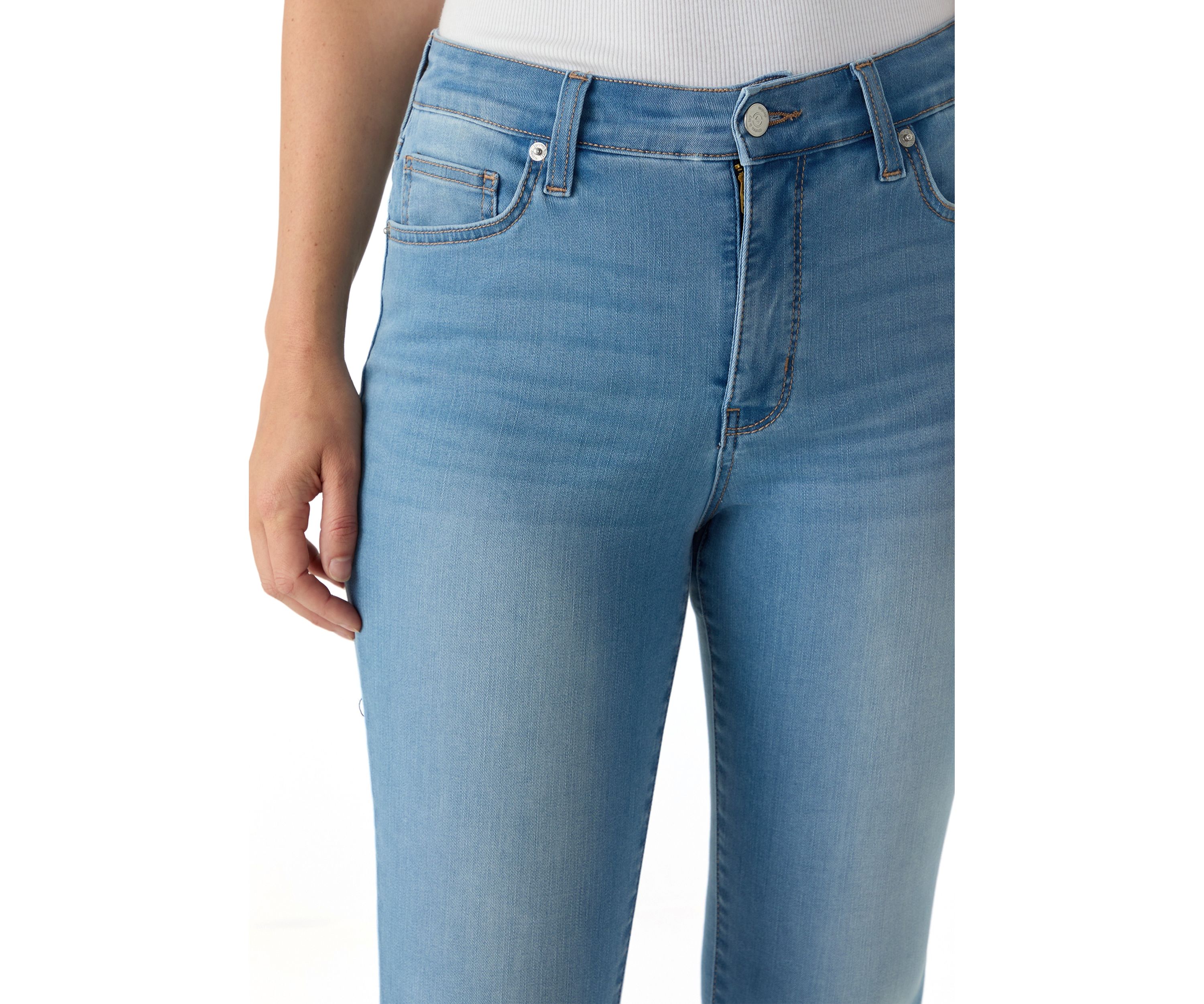 Womens Roll Cuff Cropped Jeans