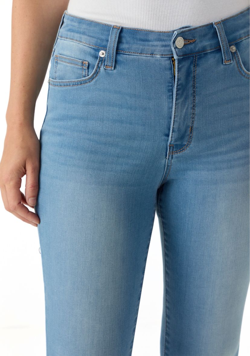 Womens Roll Cuff Cropped Jeans