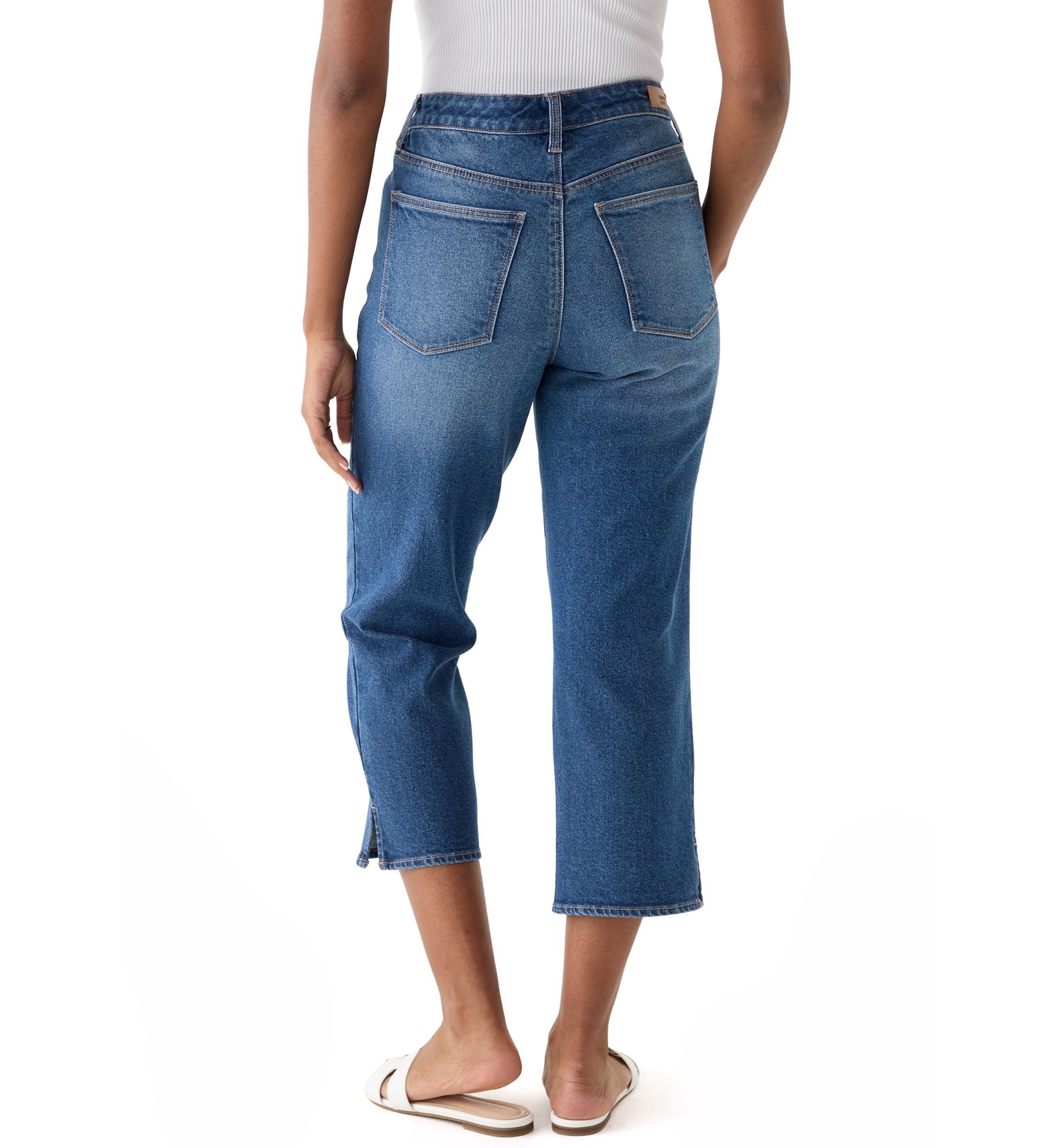 Womens Crop Straight Jeans
