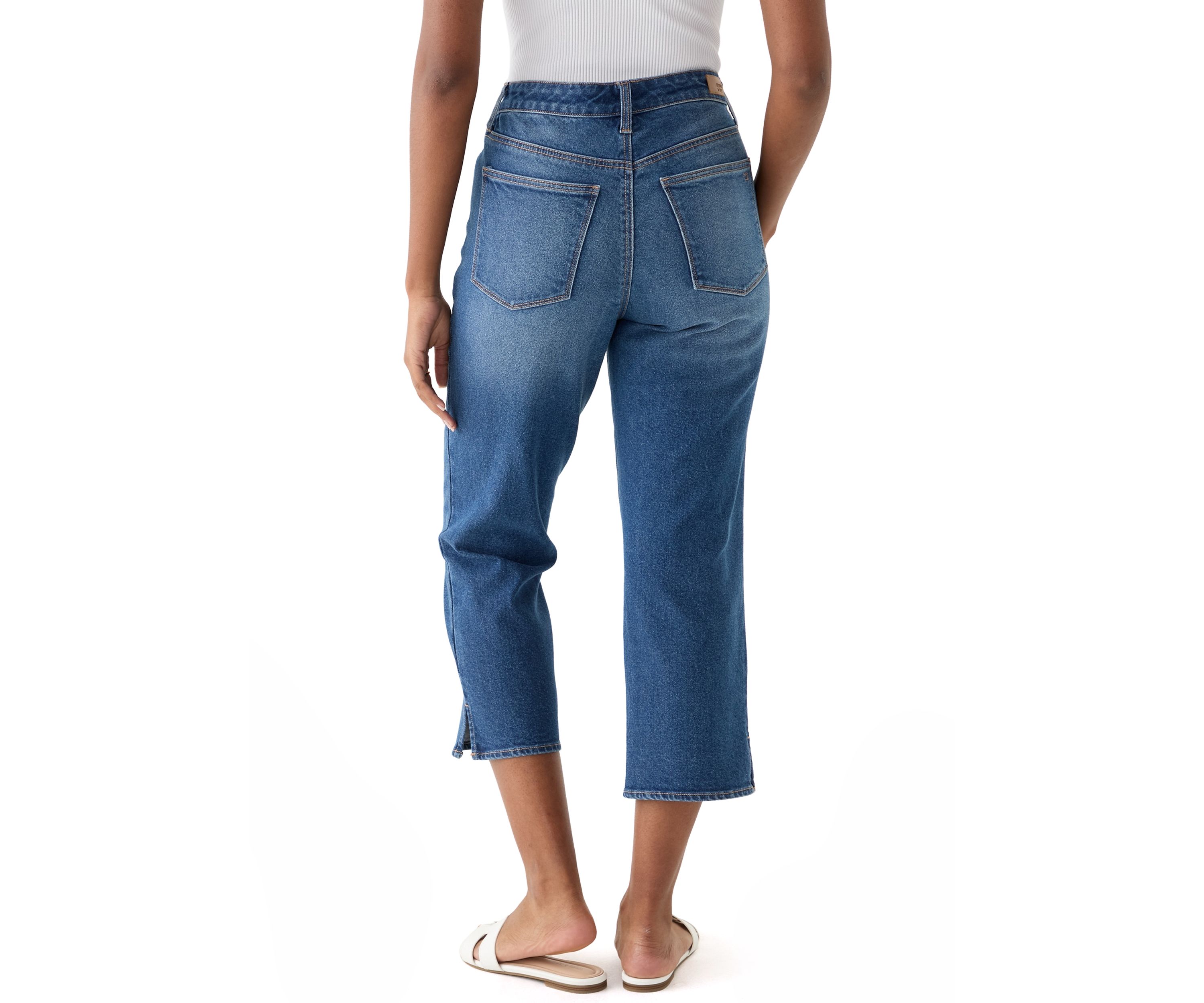 Womens Crop Straight Jeans