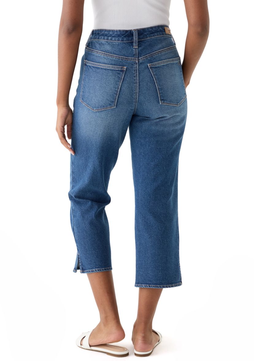 Womens Crop Straight Jeans