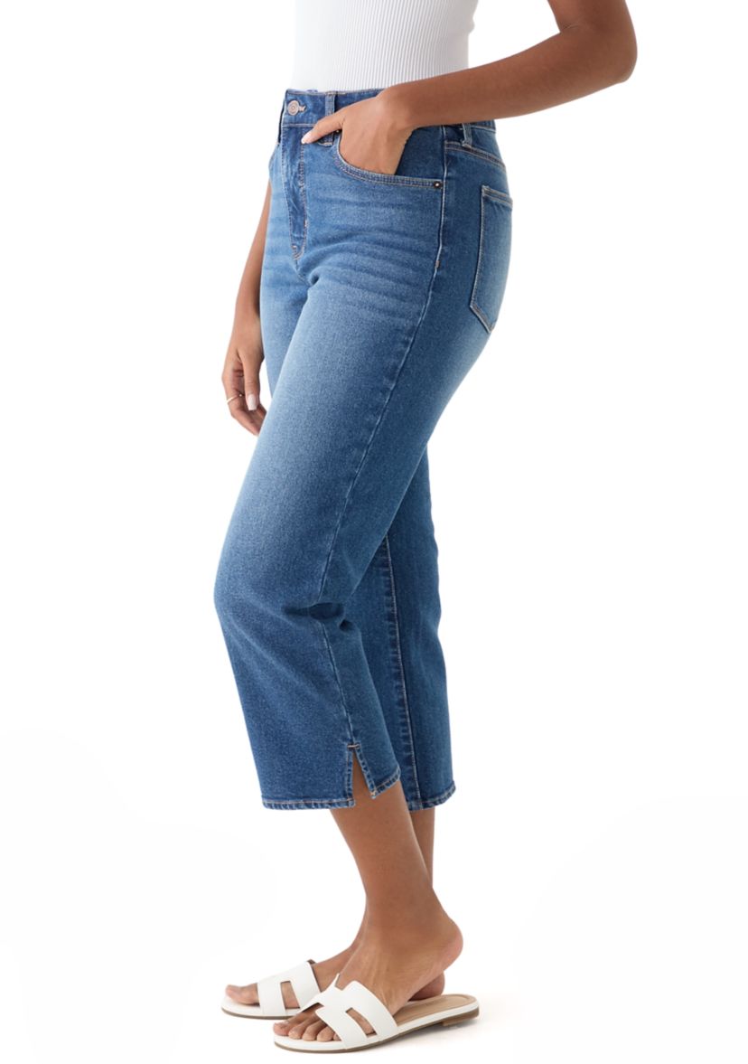 Womens Crop Straight Jeans