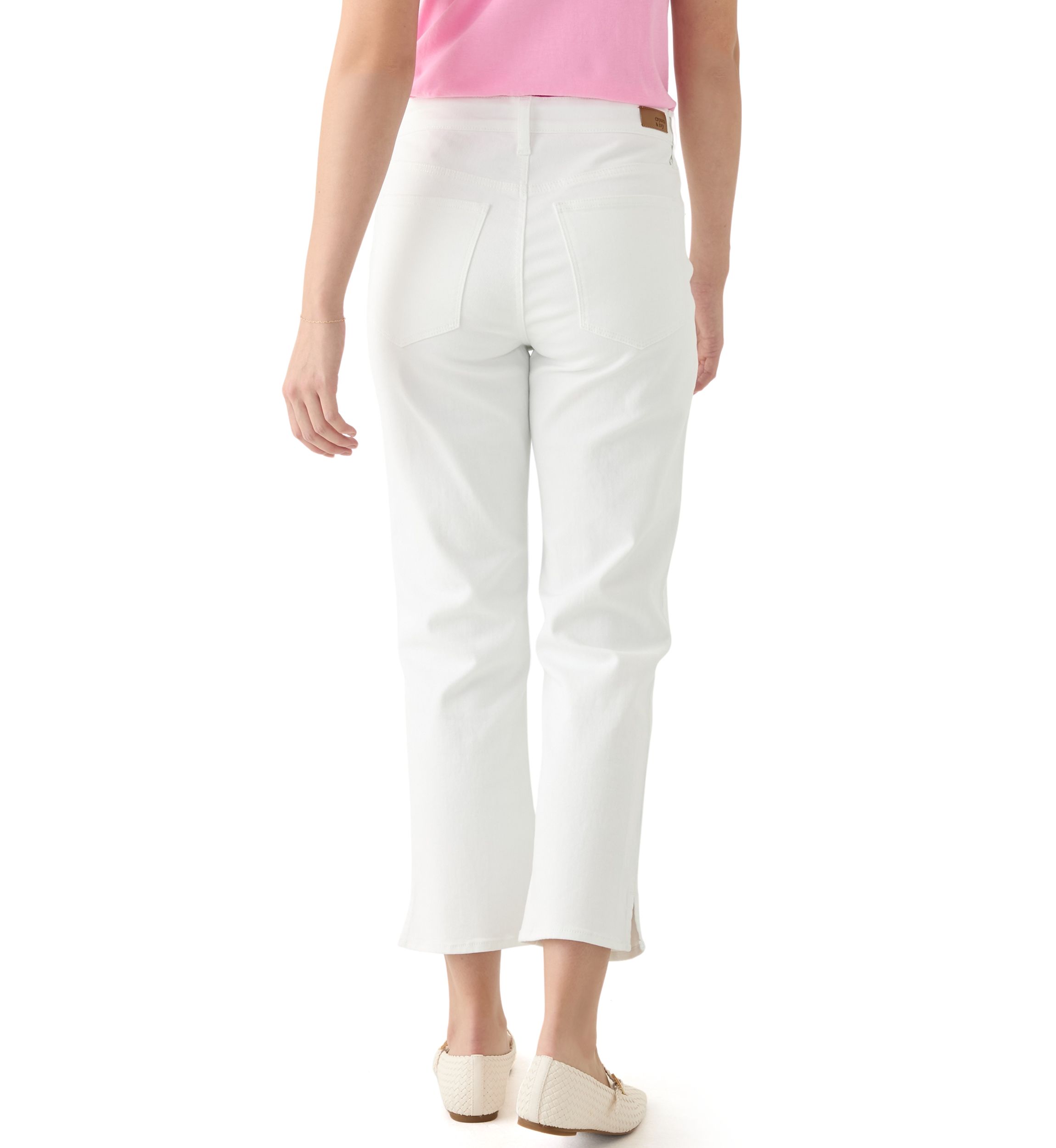 Womens Cropped Straight Fit Jeans
