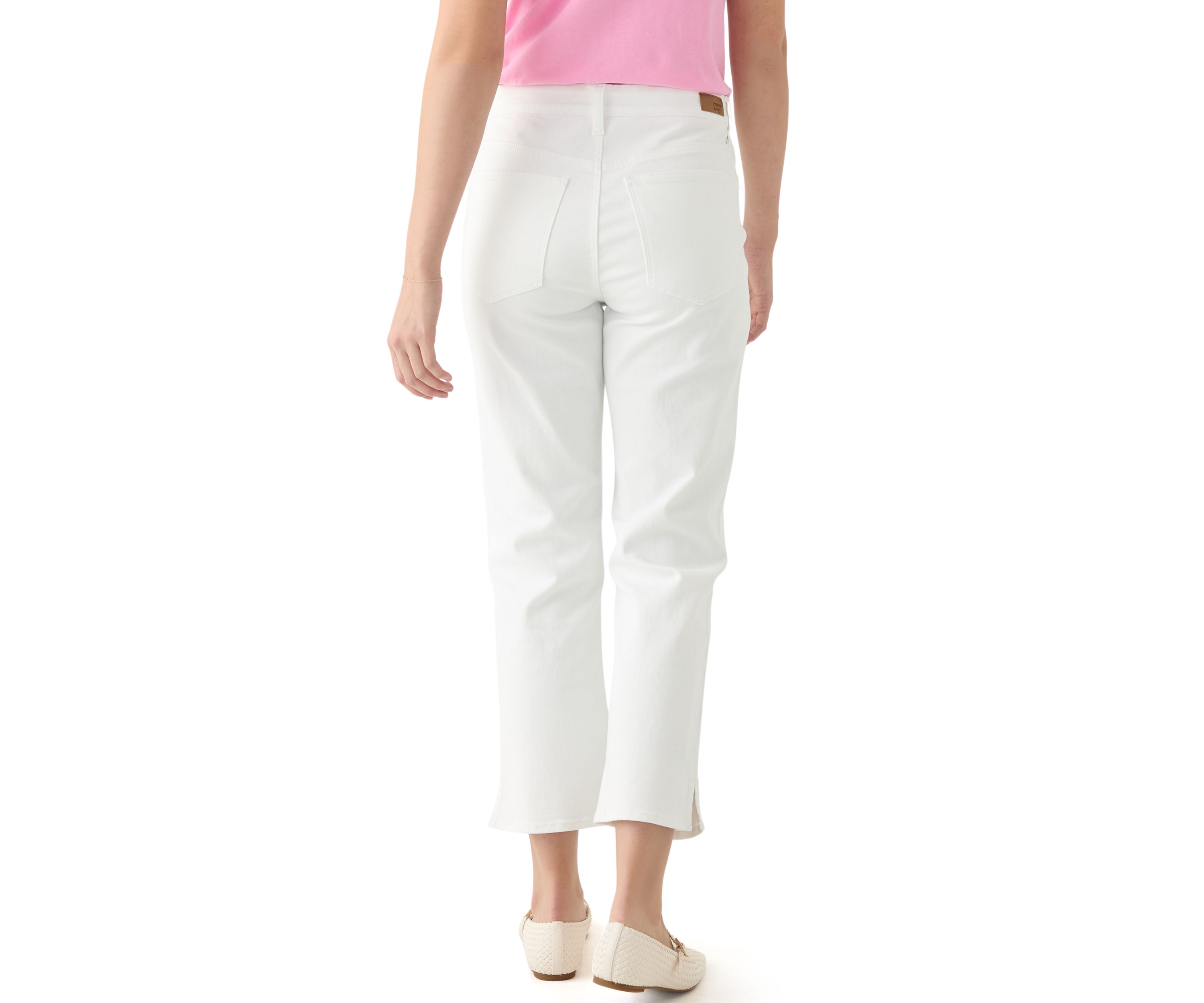 Womens Cropped Straight Fit Jeans