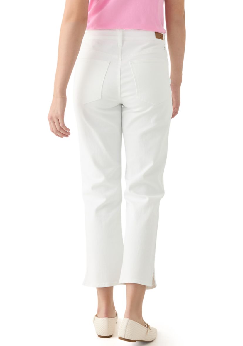Womens Cropped Straight Fit Jeans