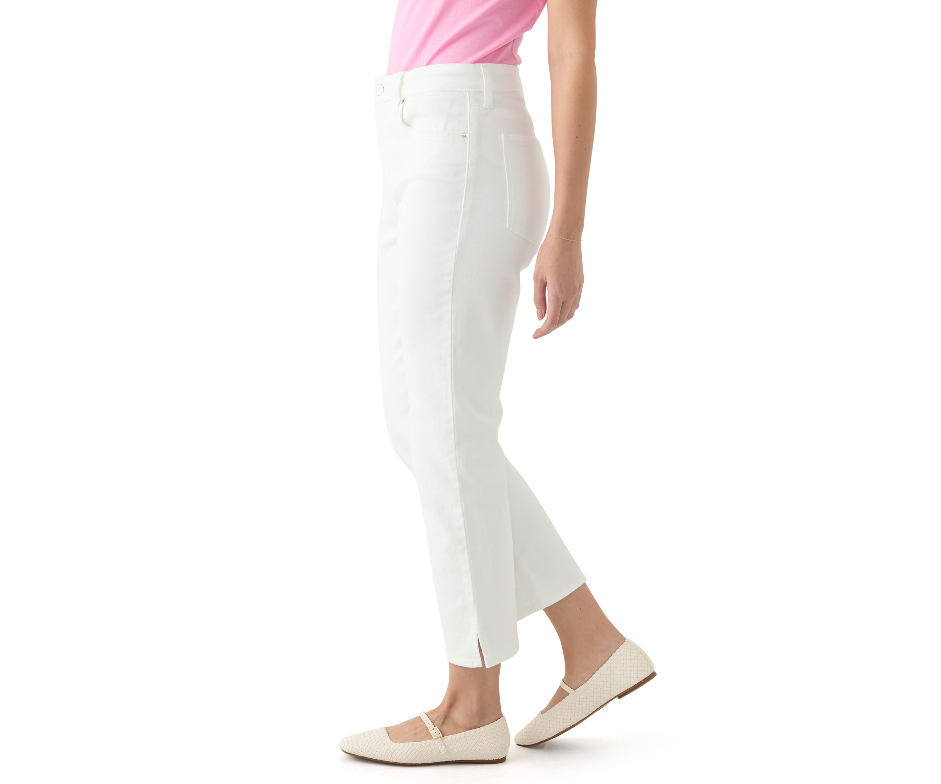 Womens Cropped Straight Fit Jeans