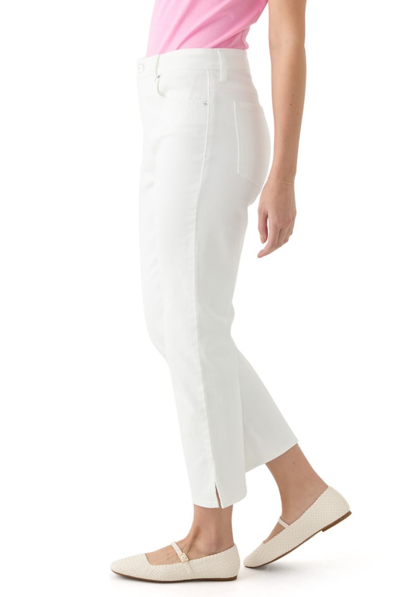 Womens Cropped Straight Fit Jeans