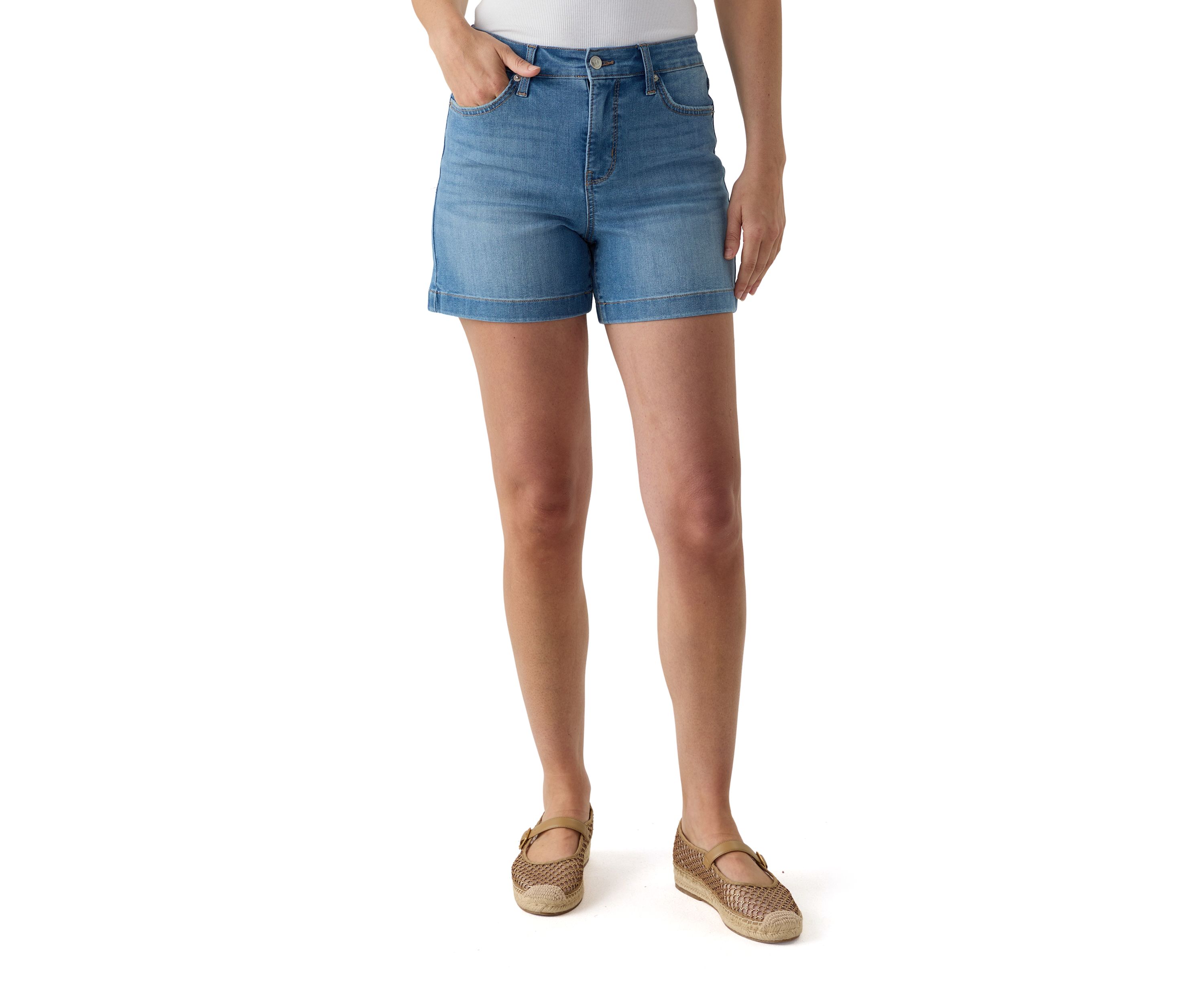 Womens High Rise 5" Relaxed Shorts