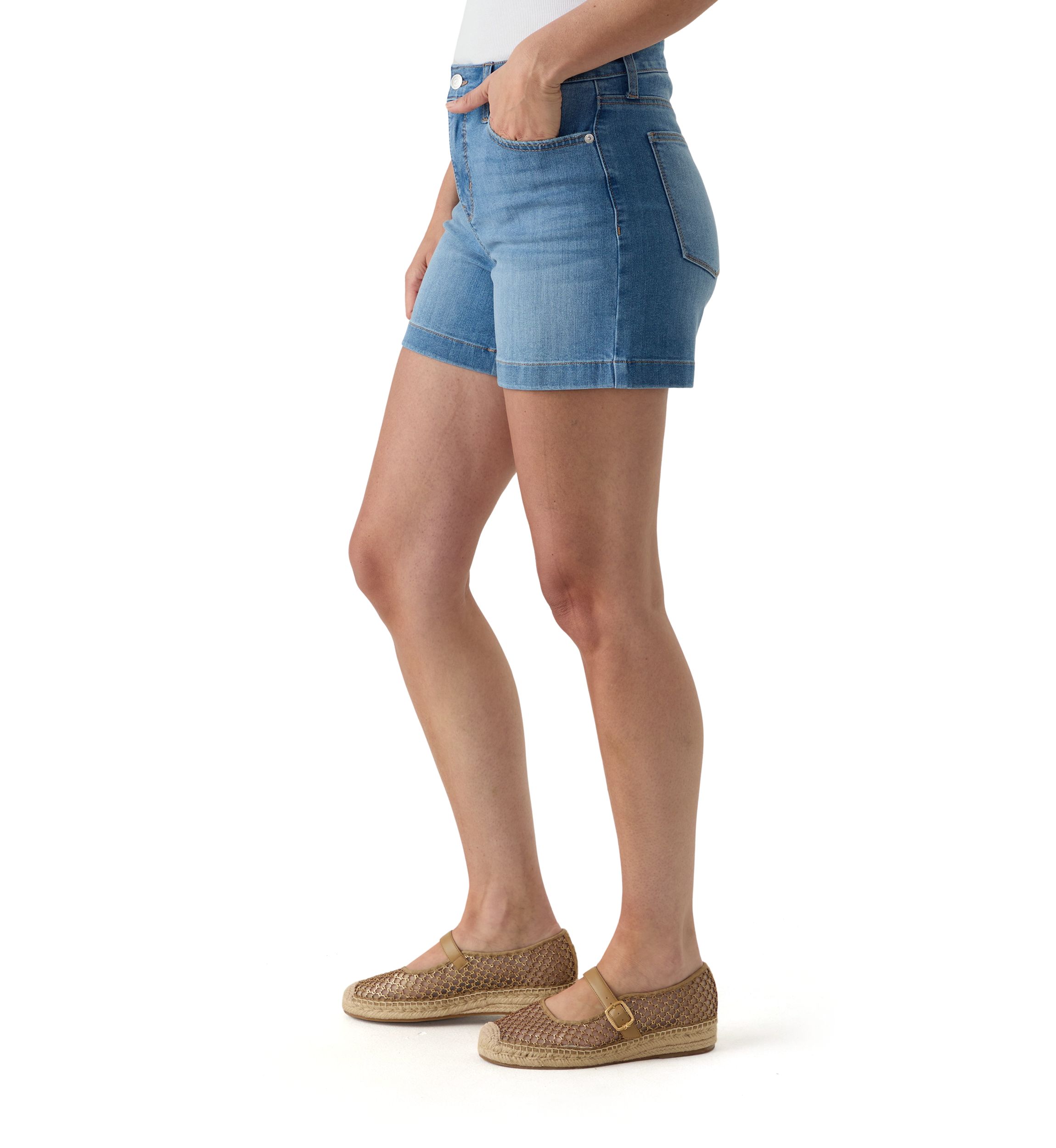 Womens High Rise 5" Relaxed Shorts