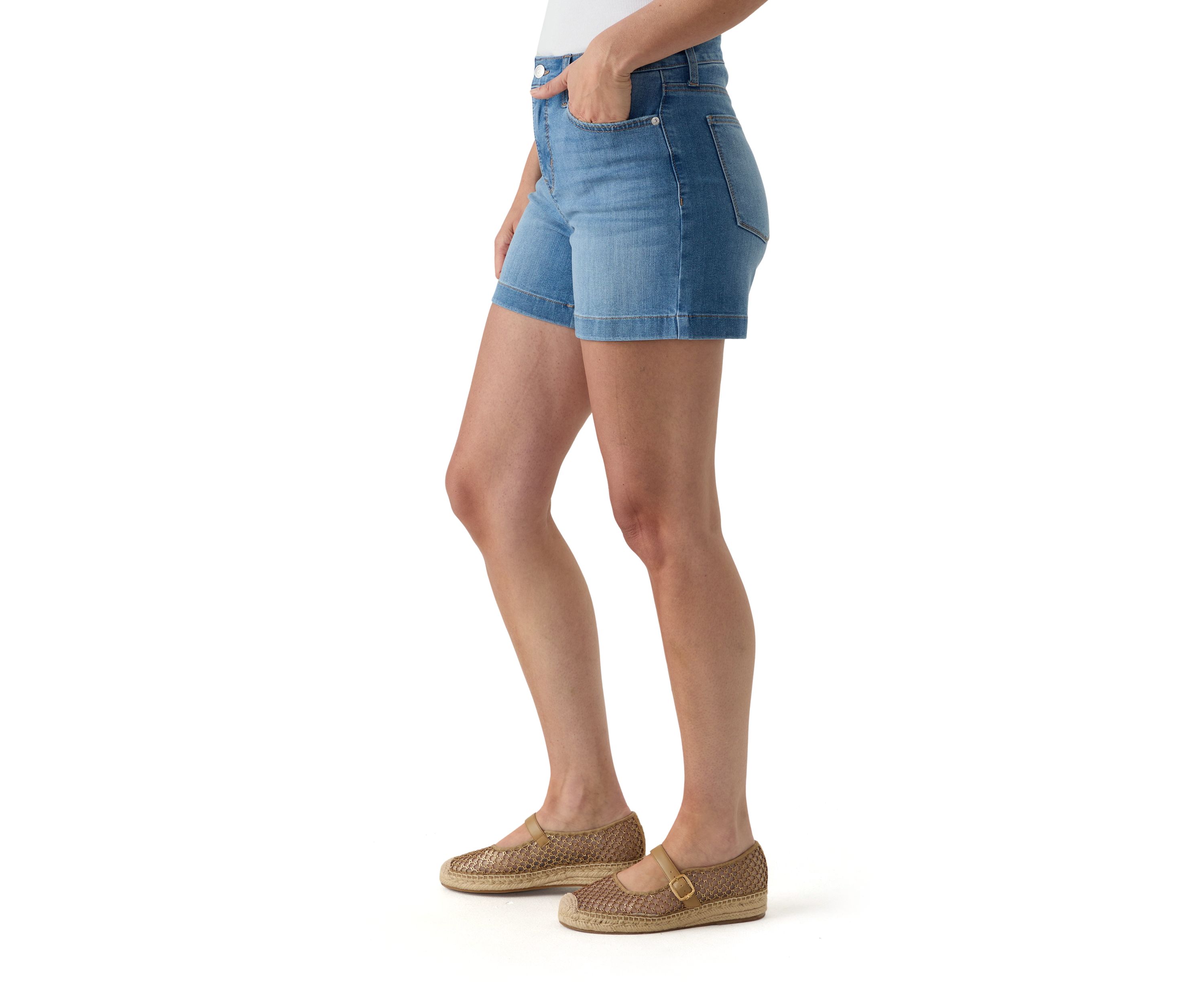 Womens High Rise 5" Relaxed Shorts