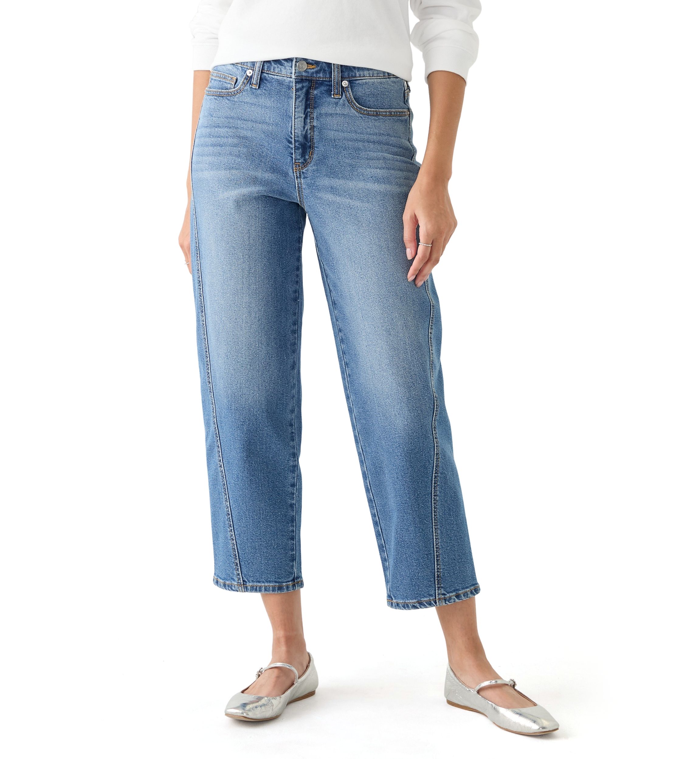 Womens Straight Relaxed Jeans