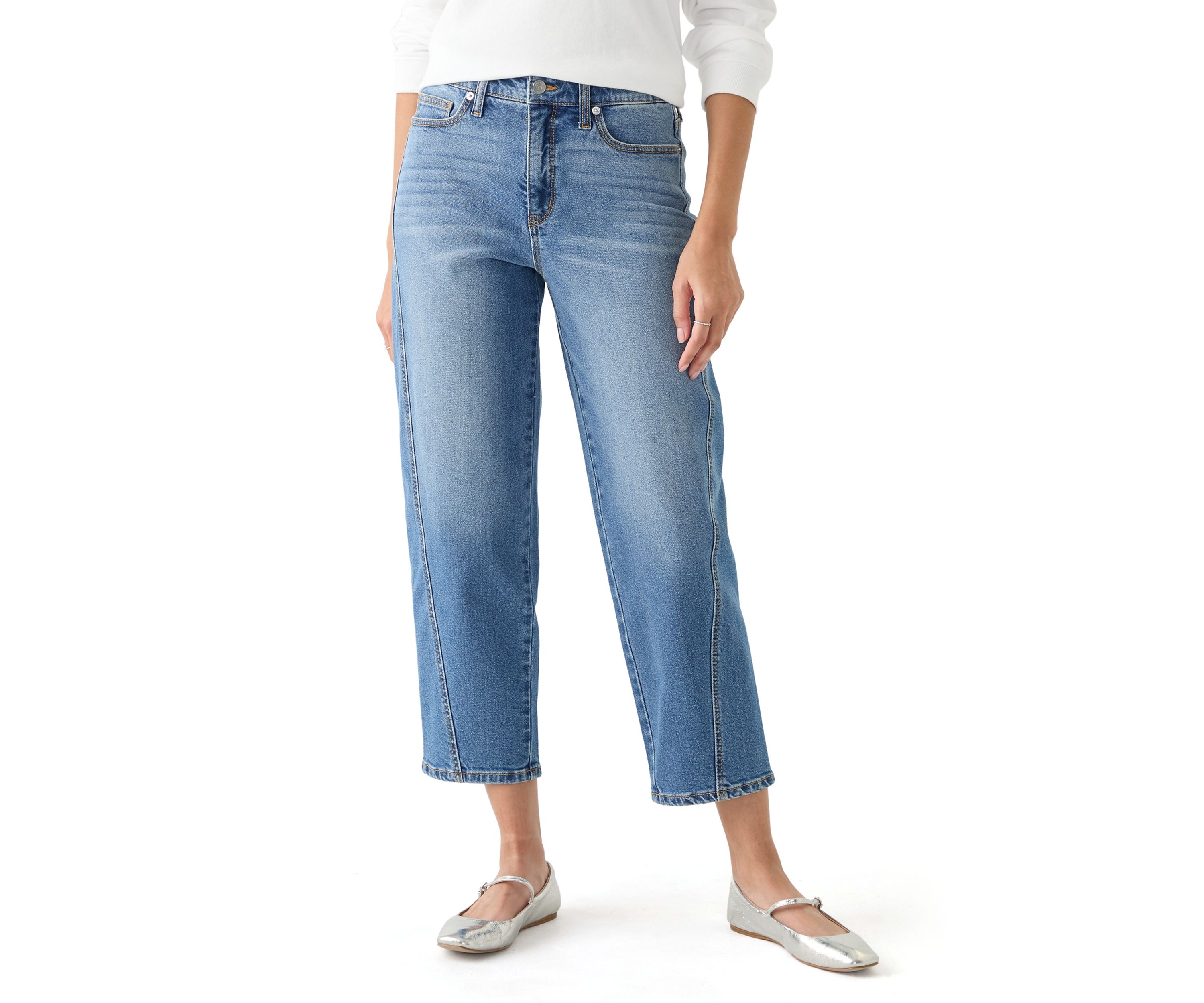 Womens Straight Relaxed Jeans