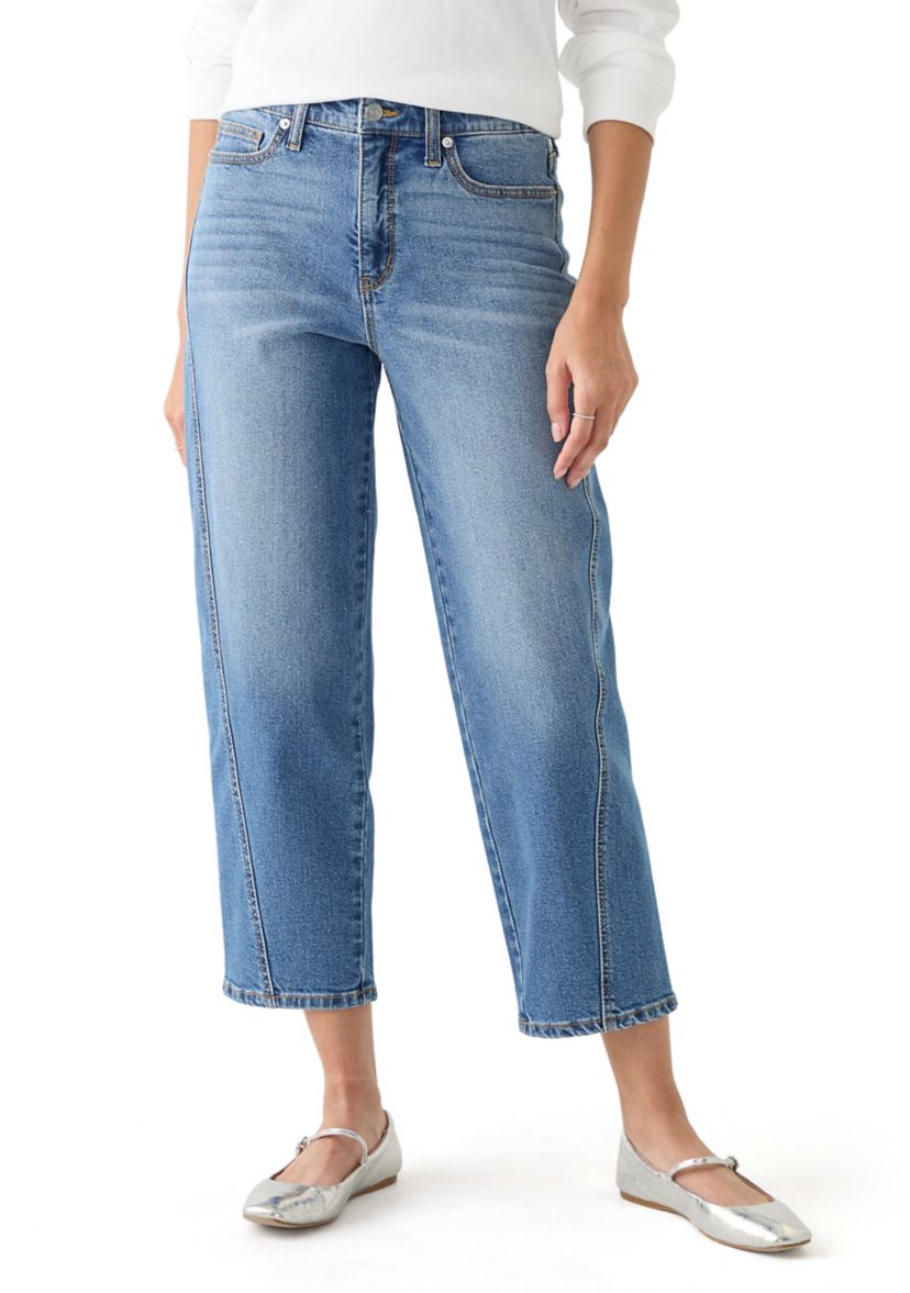 Womens Straight Relaxed Jeans