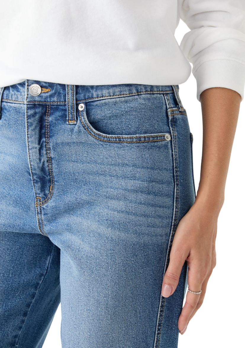 Womens Straight Relaxed Jeans