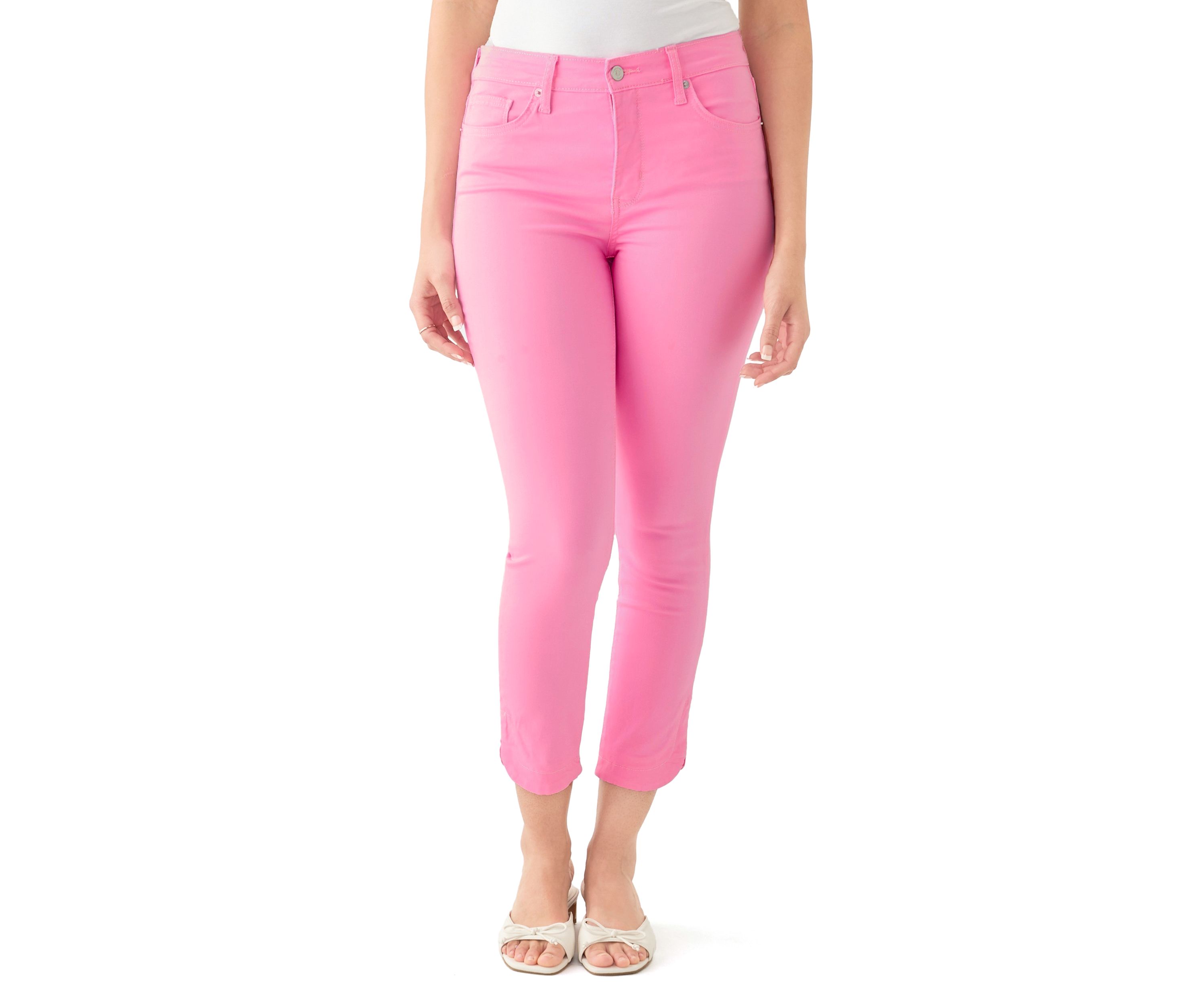 Womens Tulip Hem Crop Color Jeans