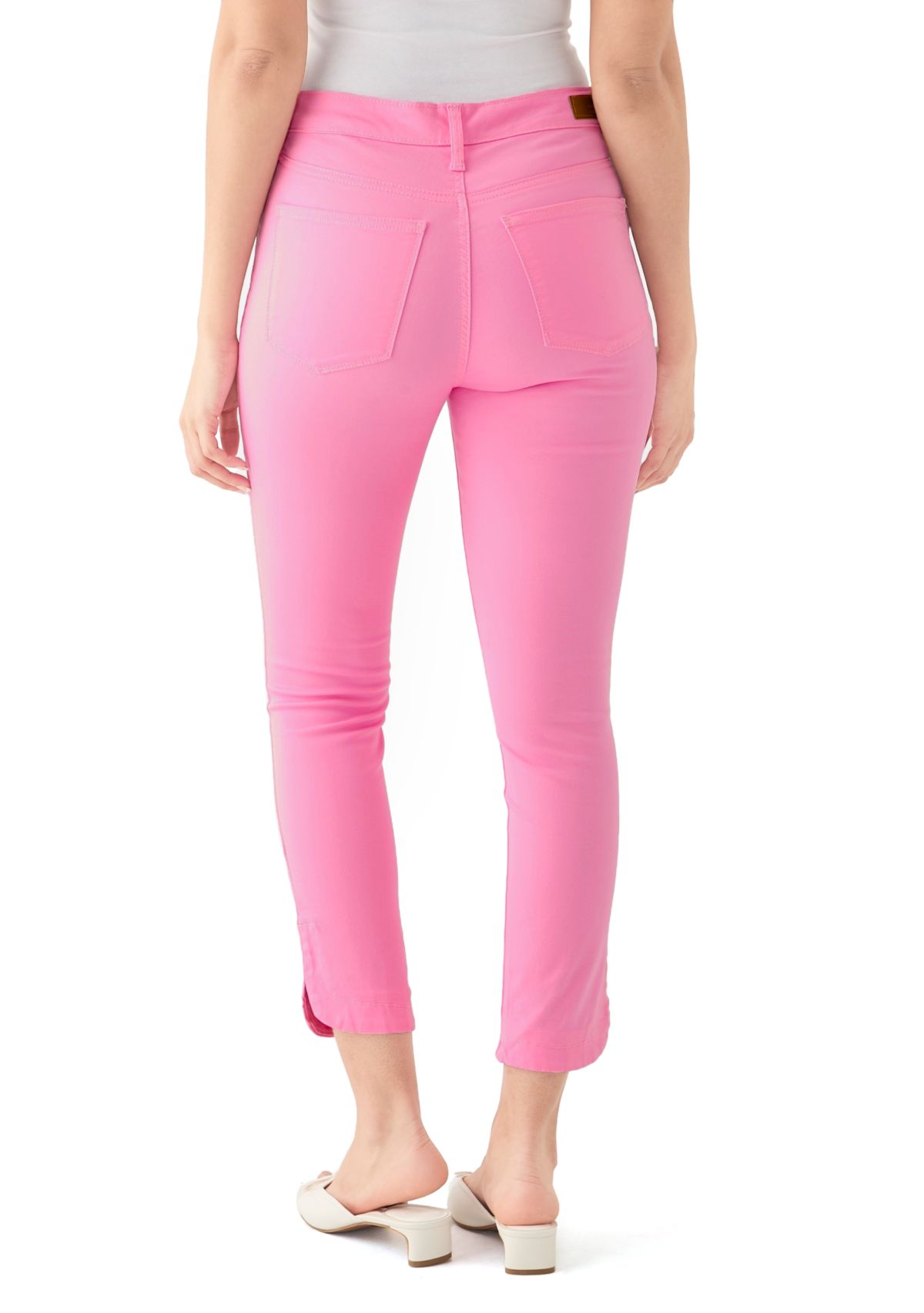 Womens Tulip Hem Crop Color Jeans