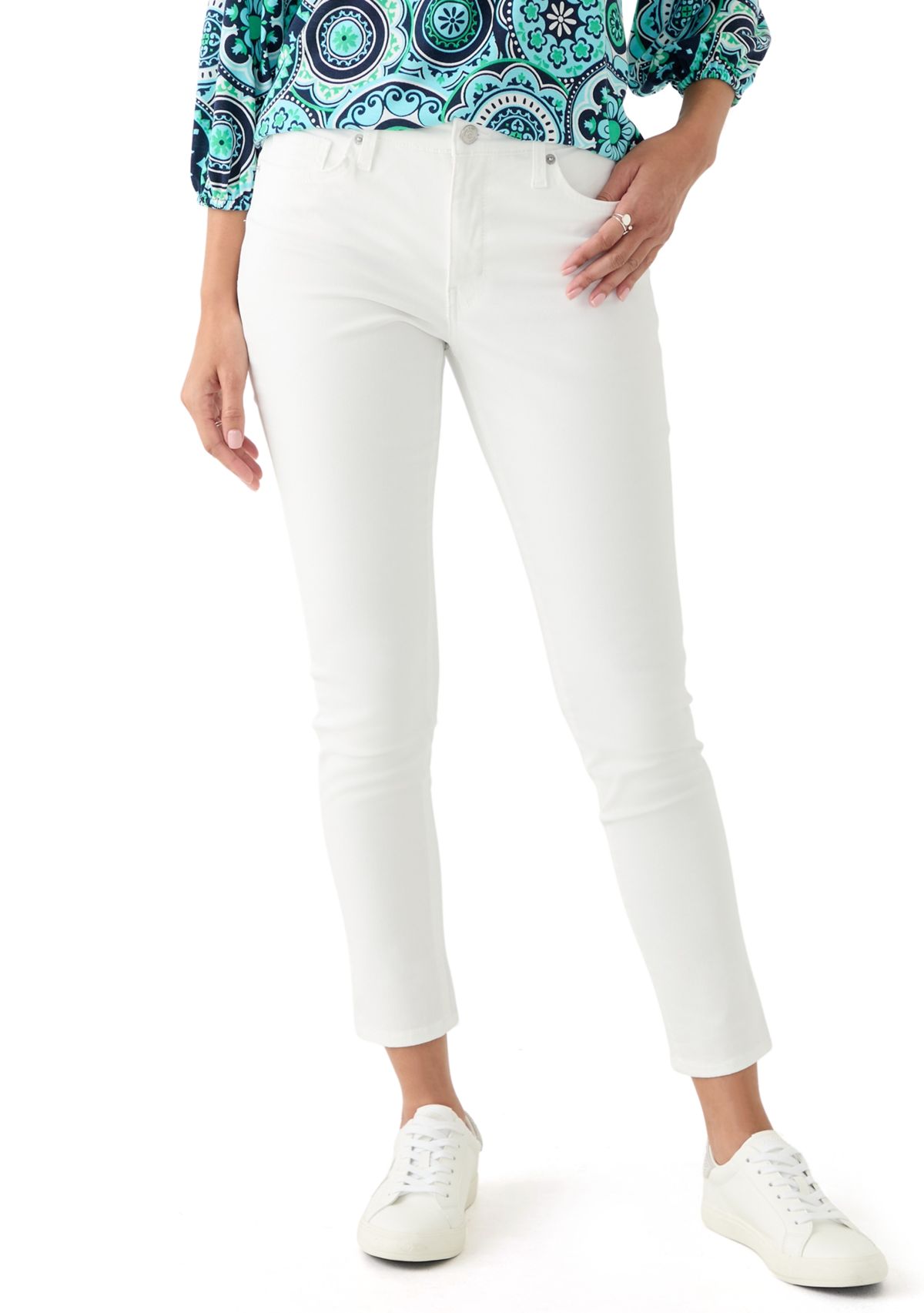 Womens Mid Rise Skinny Jeans 