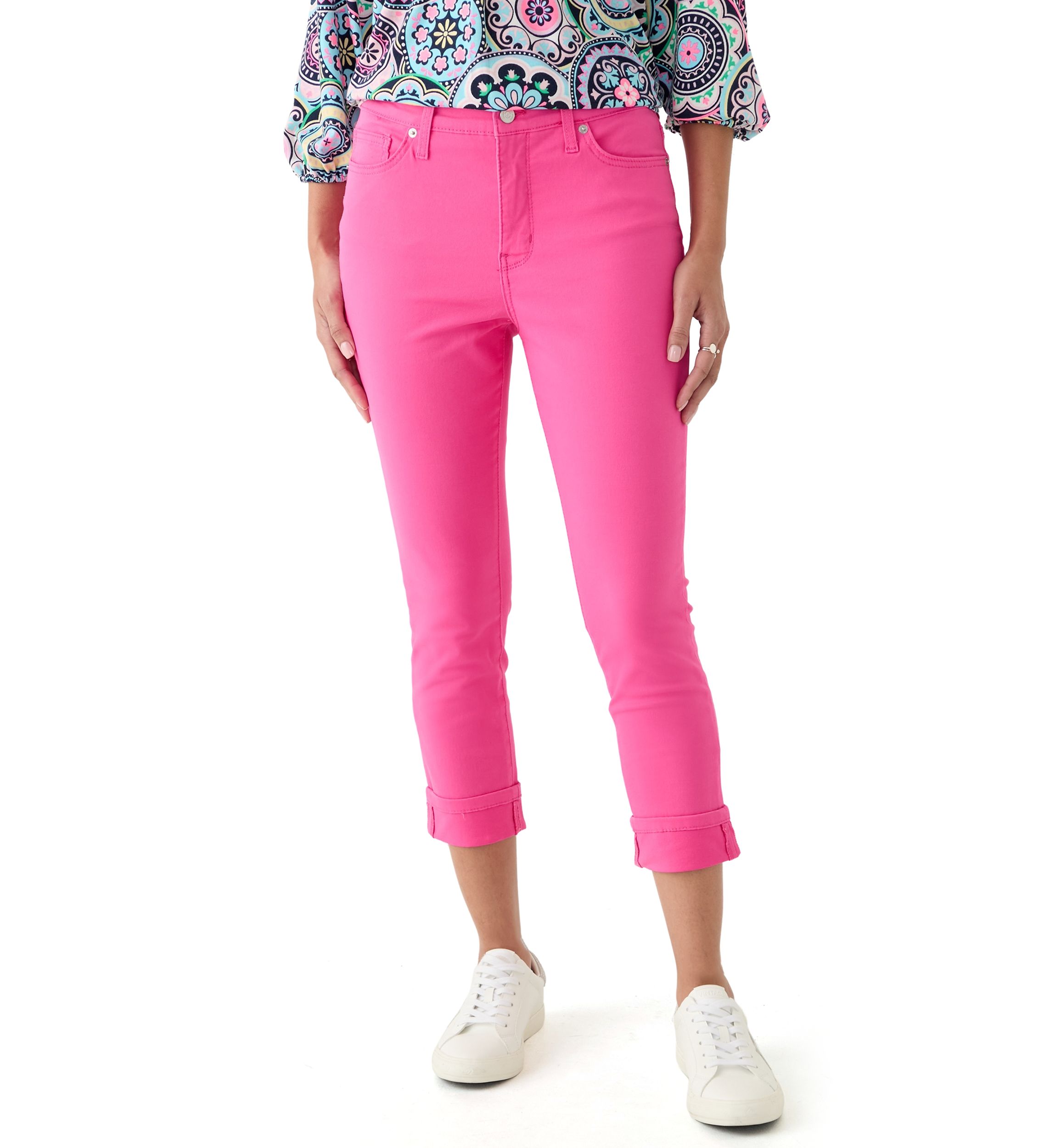 Womens Skinny Cropped Jeans 