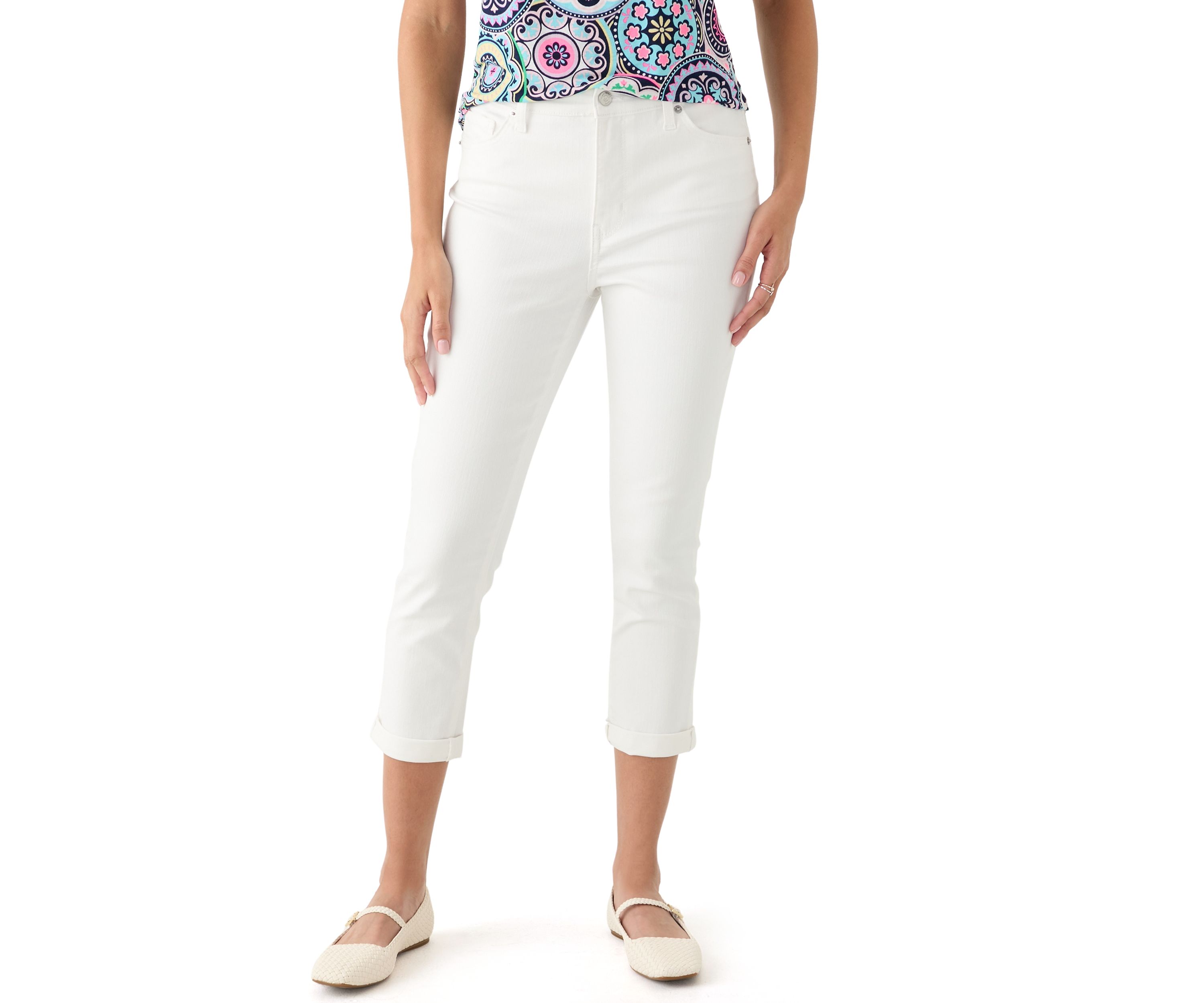 Womens Denim Skinny Cropped Jeans 