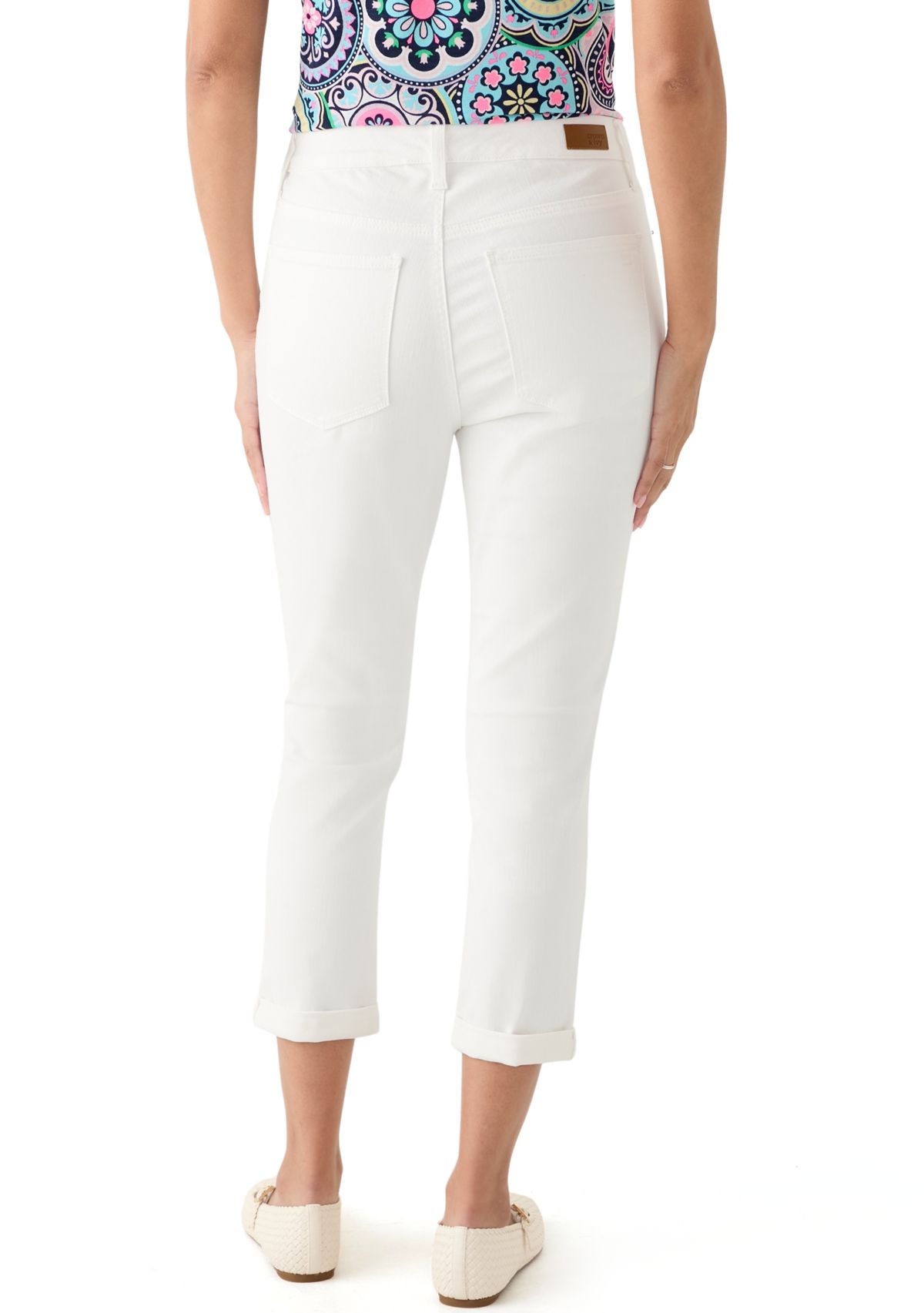 Womens Denim Skinny Cropped Jeans 