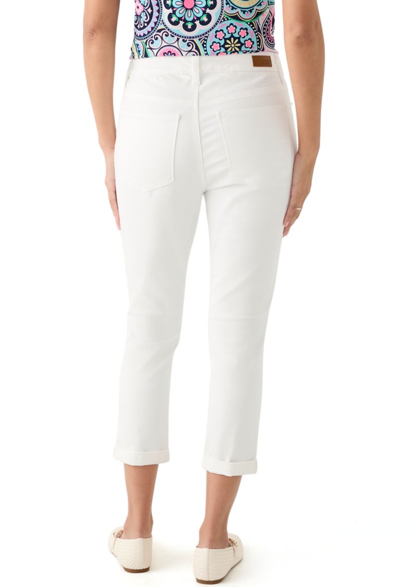 Womens Denim Skinny Cropped Jeans 