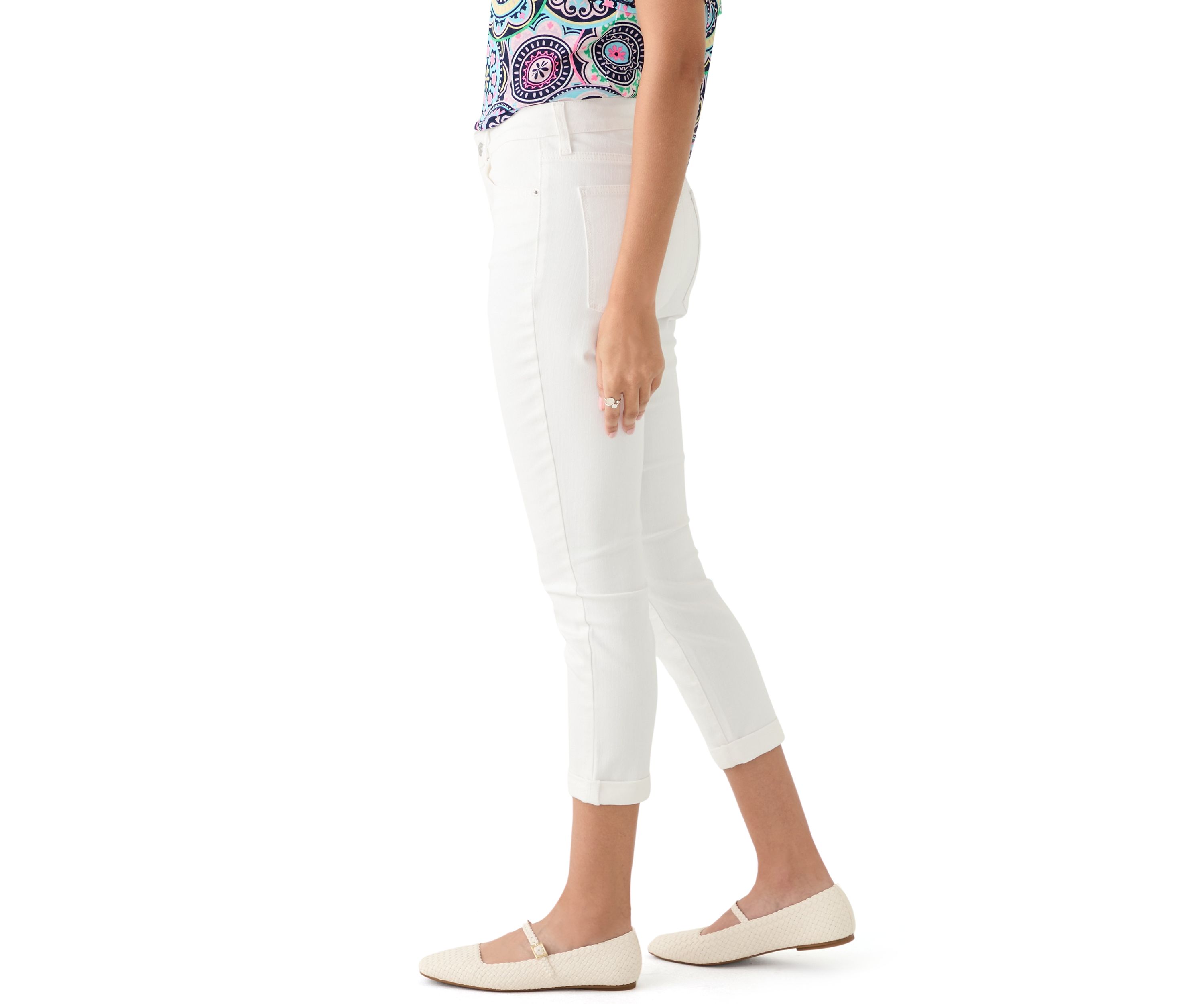 Womens Denim Skinny Cropped Jeans 