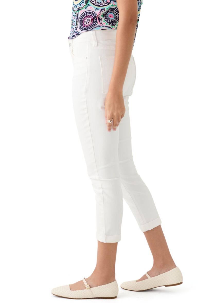 Womens Denim Skinny Cropped Jeans 