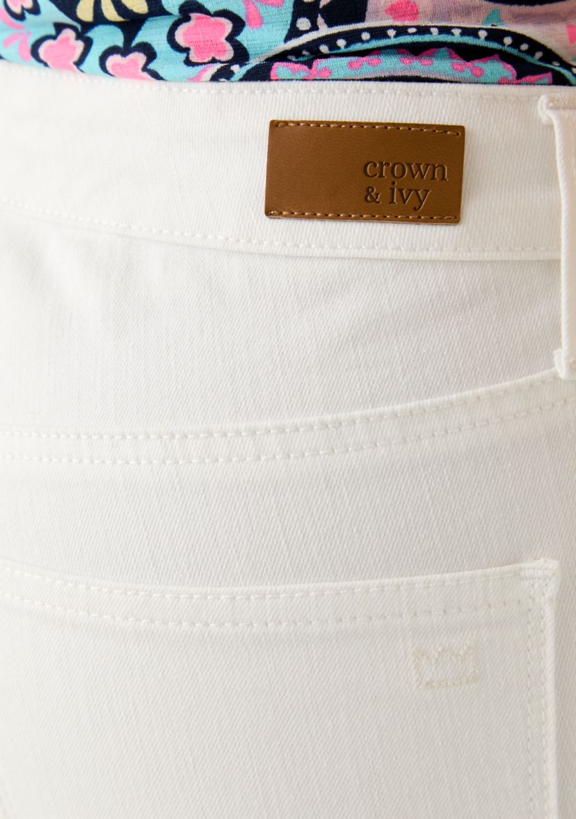 Womens Denim Skinny Cropped Jeans 