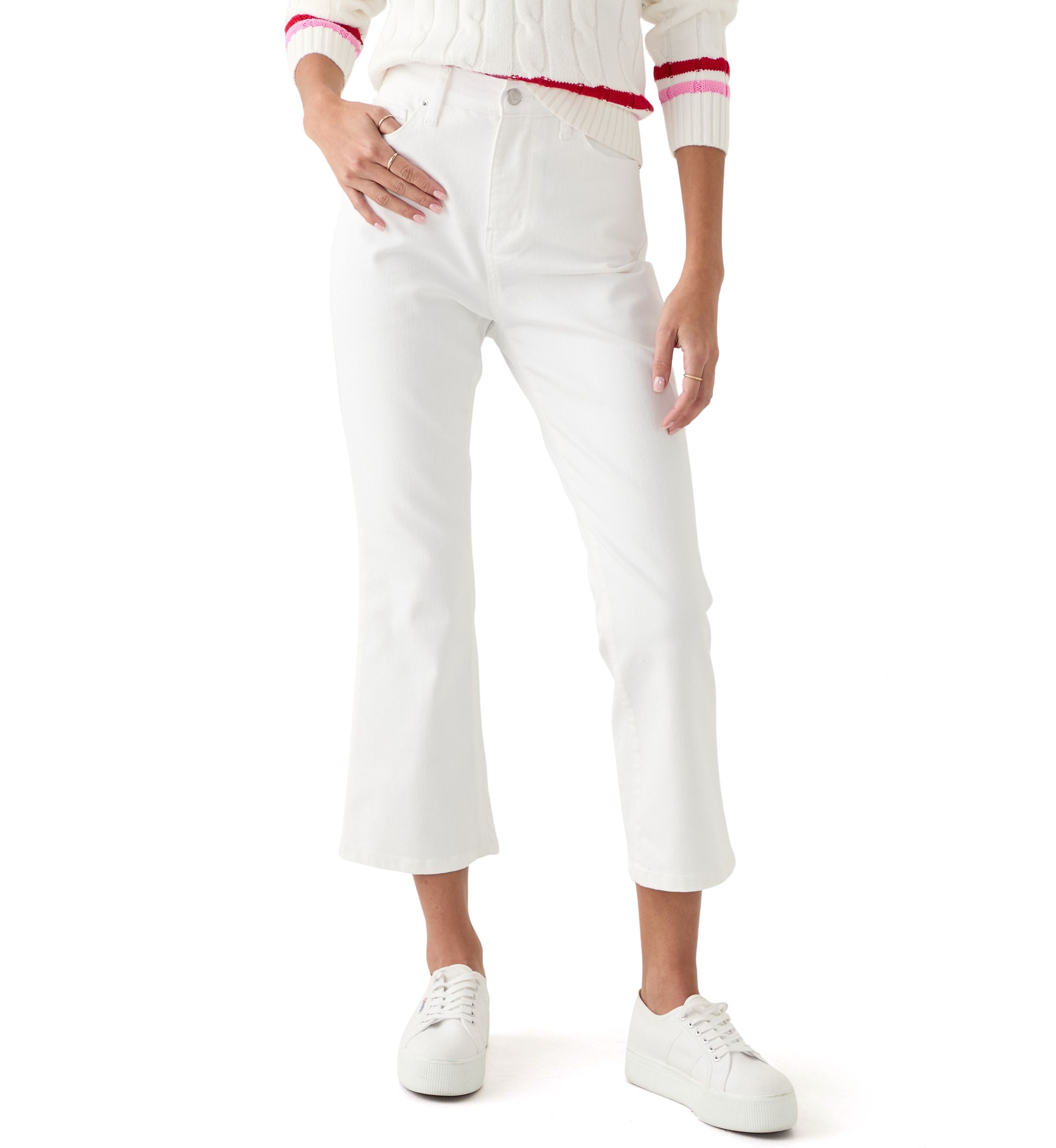 Petite Twill Flare Pants
