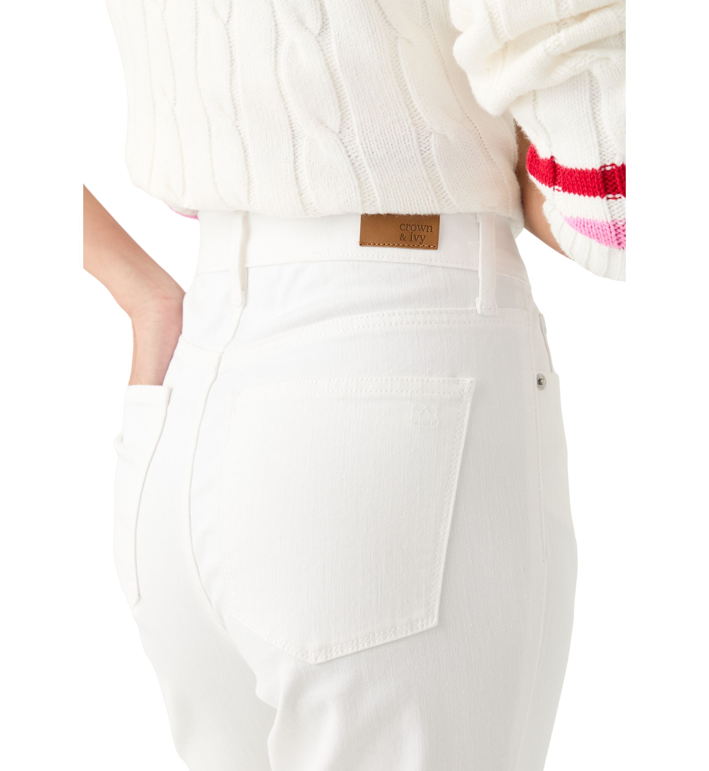 Petite Twill Flare Pants