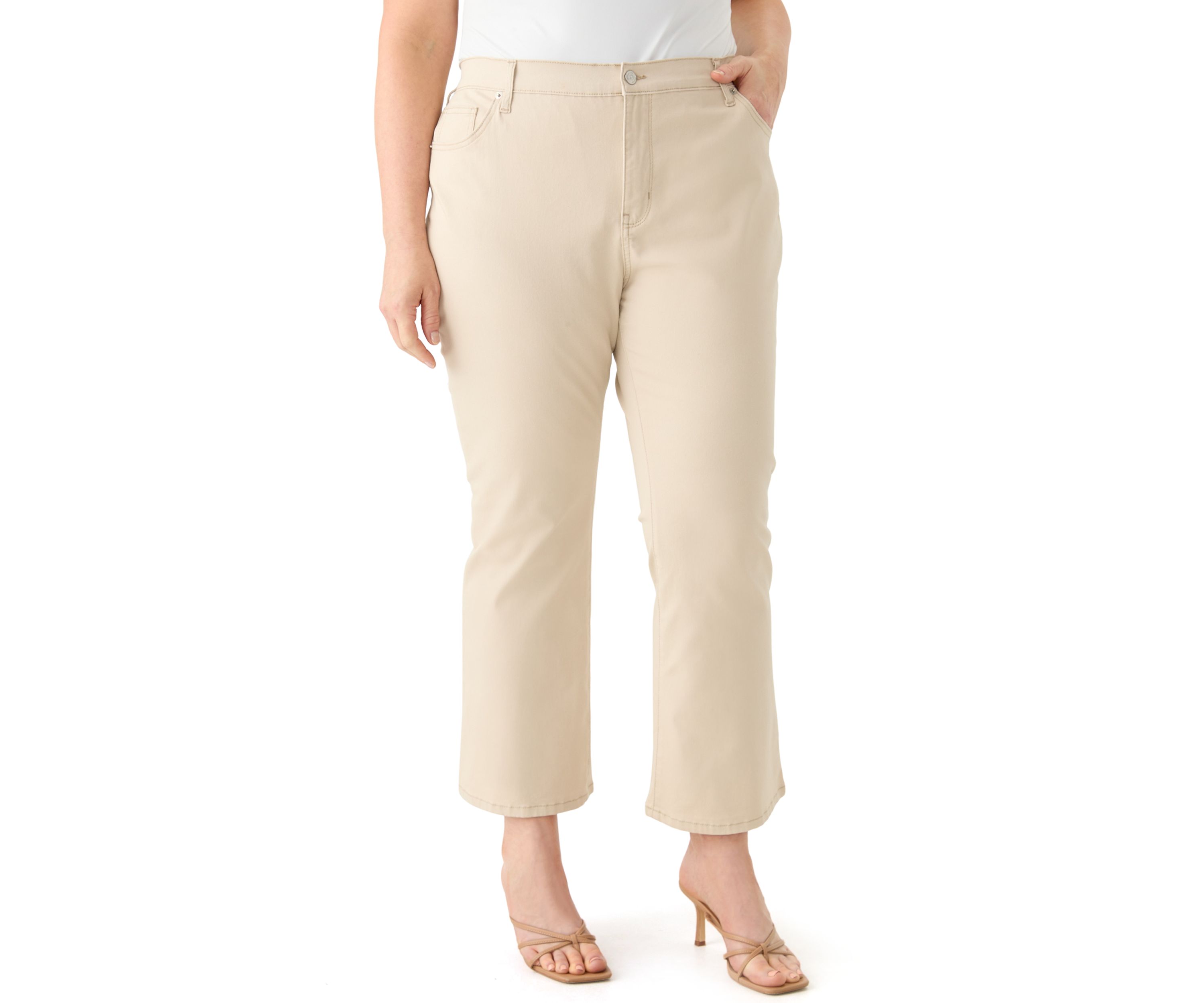 Plus Size Colored Twill Kick Flare Jeans