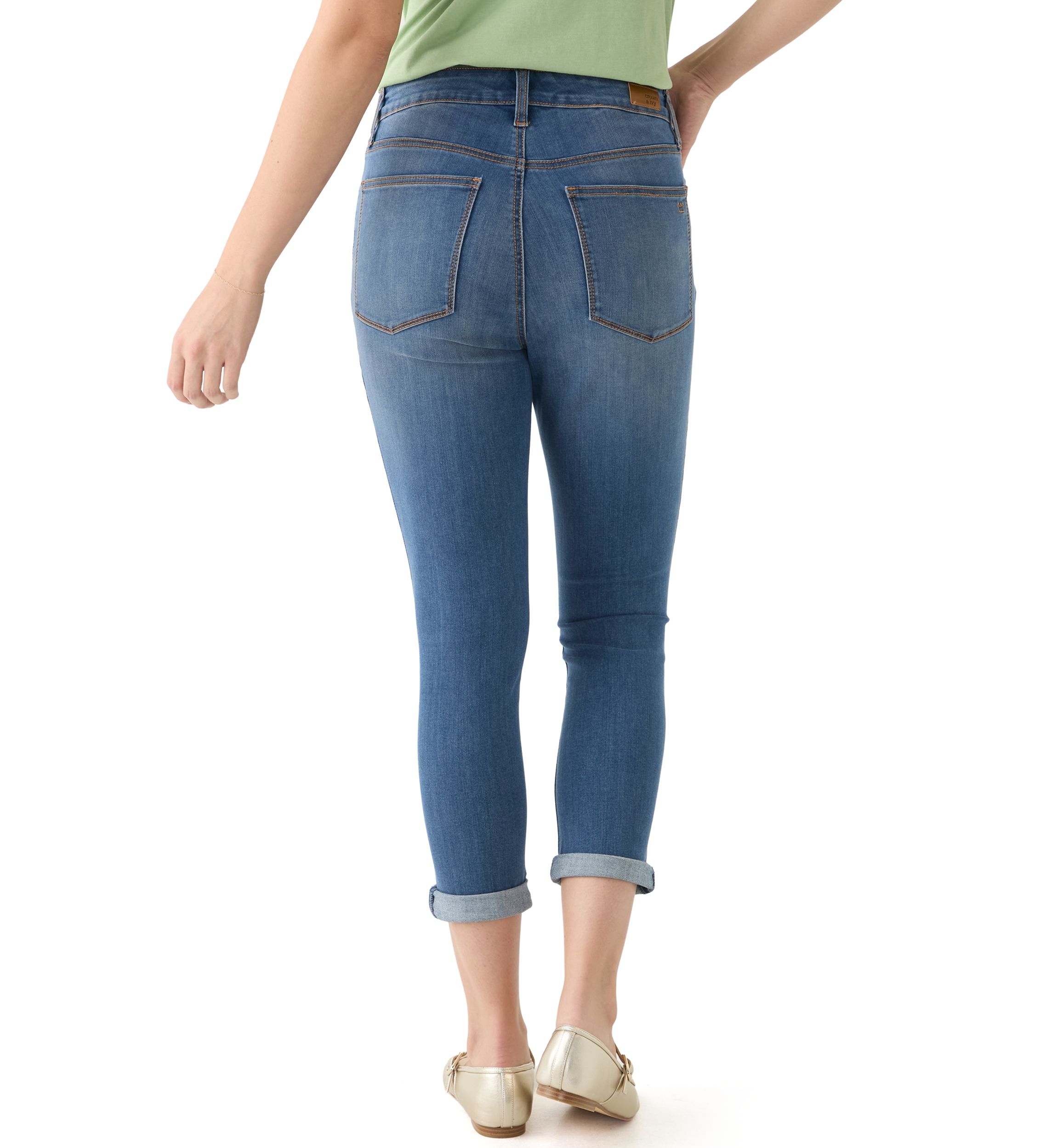 Petite Denim Cropped Skinny Jeans