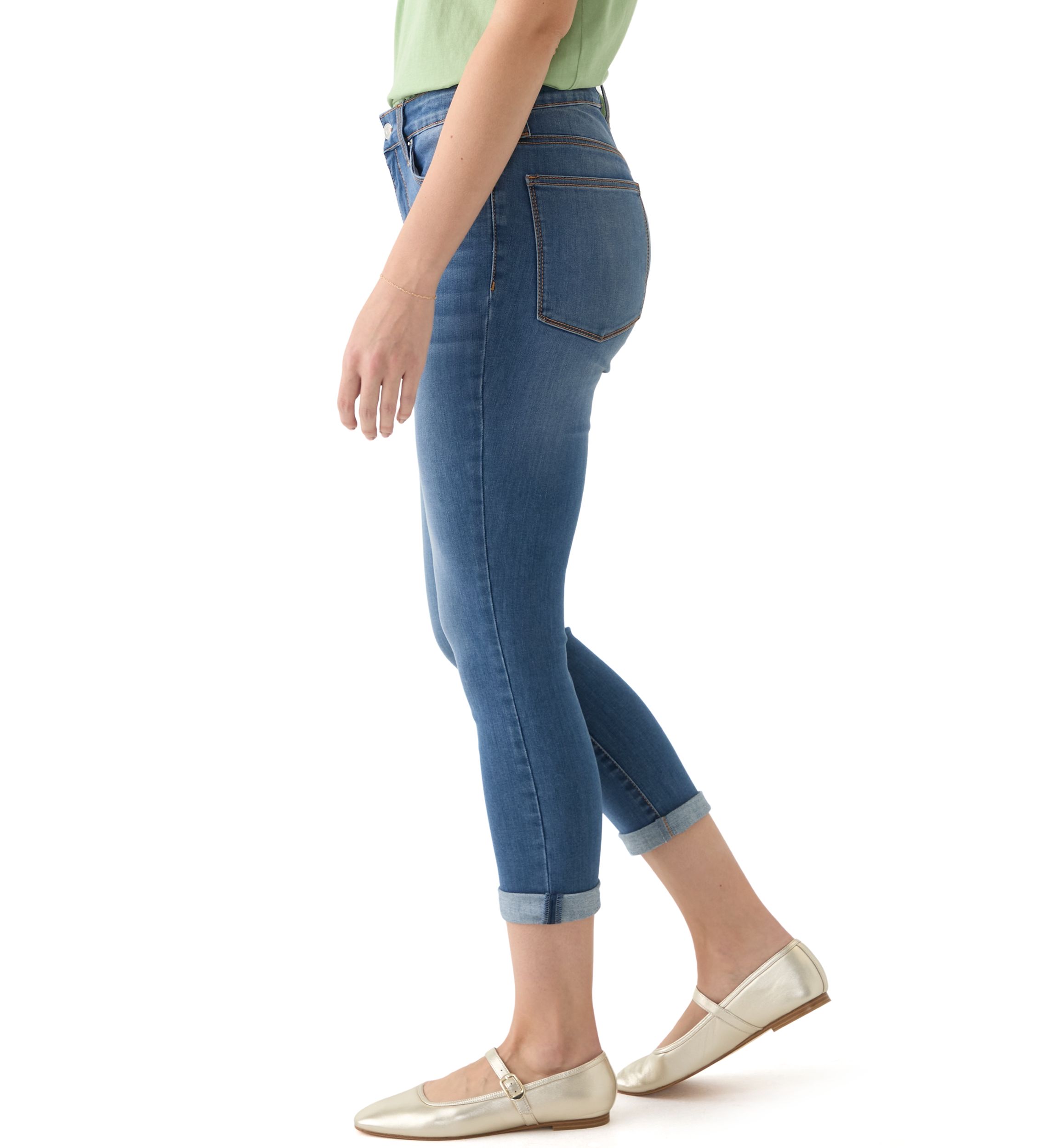 Petite Denim Cropped Skinny Jeans