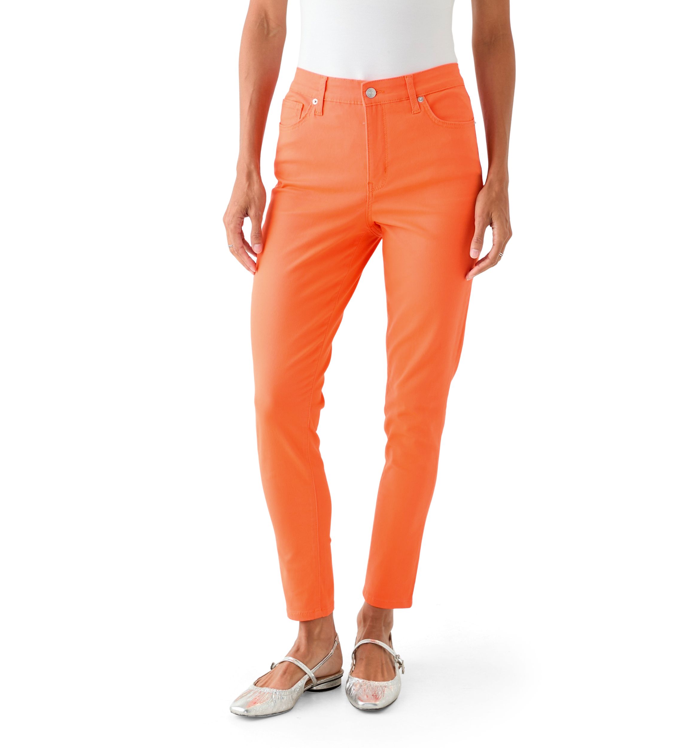Womens High Rise Colored Skinny Jeans