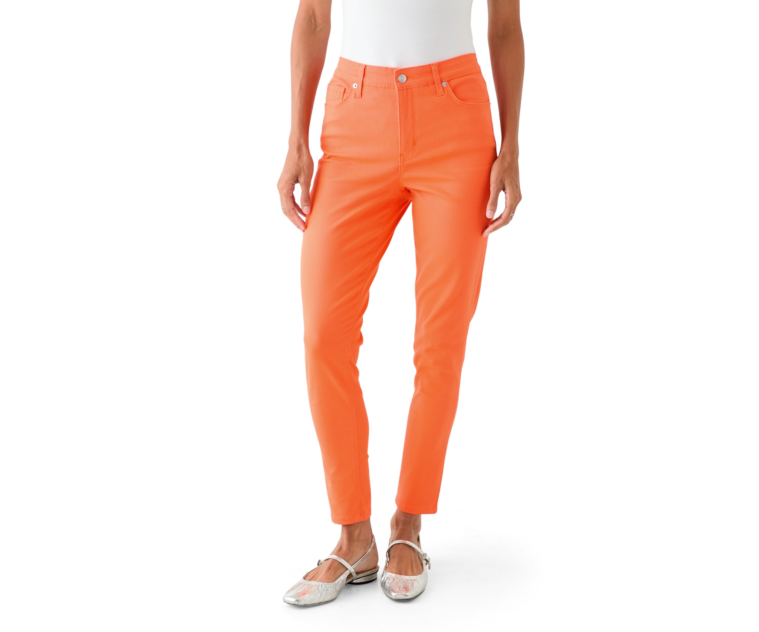 Womens High Rise Colored Skinny Jeans