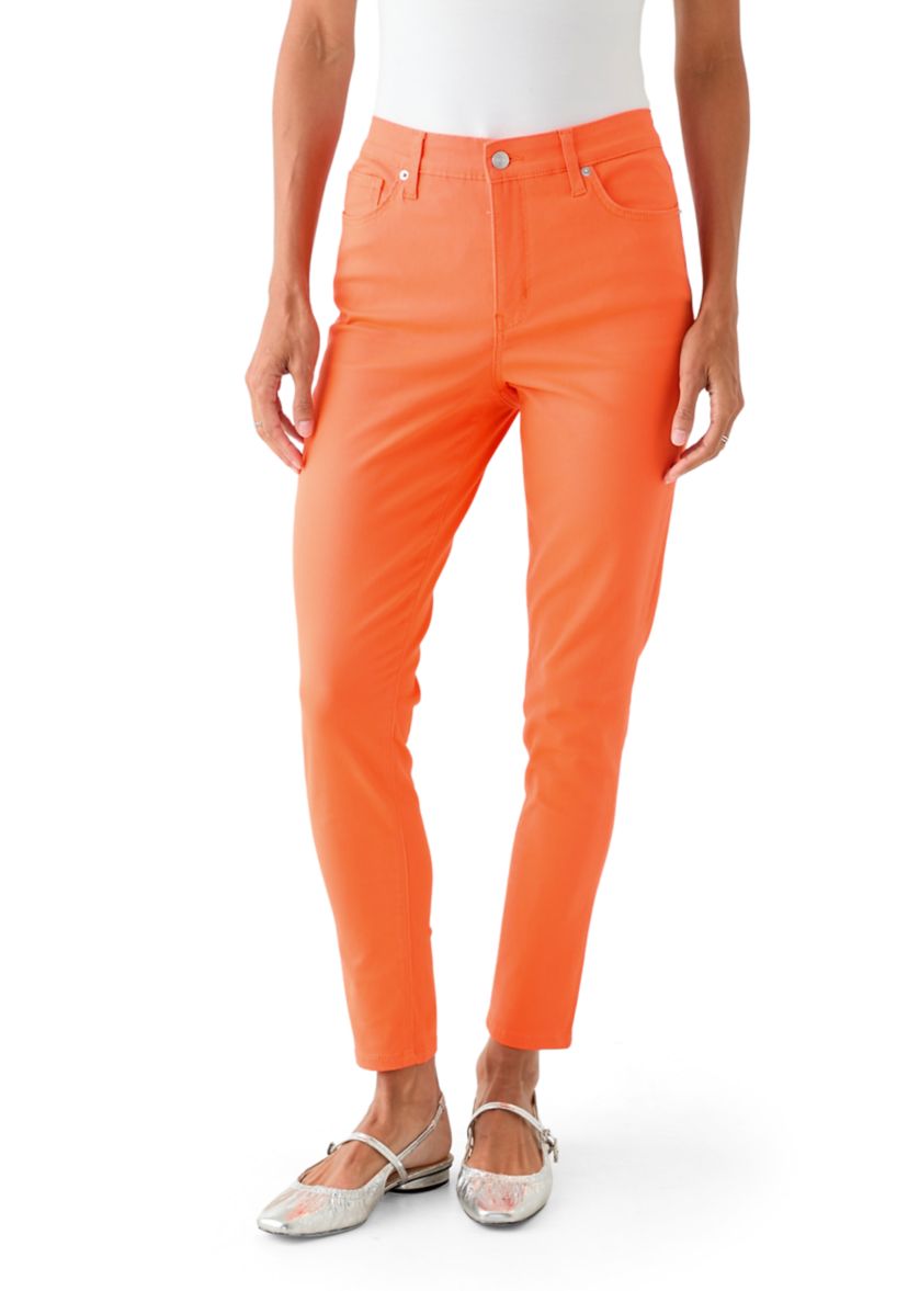 Womens High Rise Colored Skinny Jeans