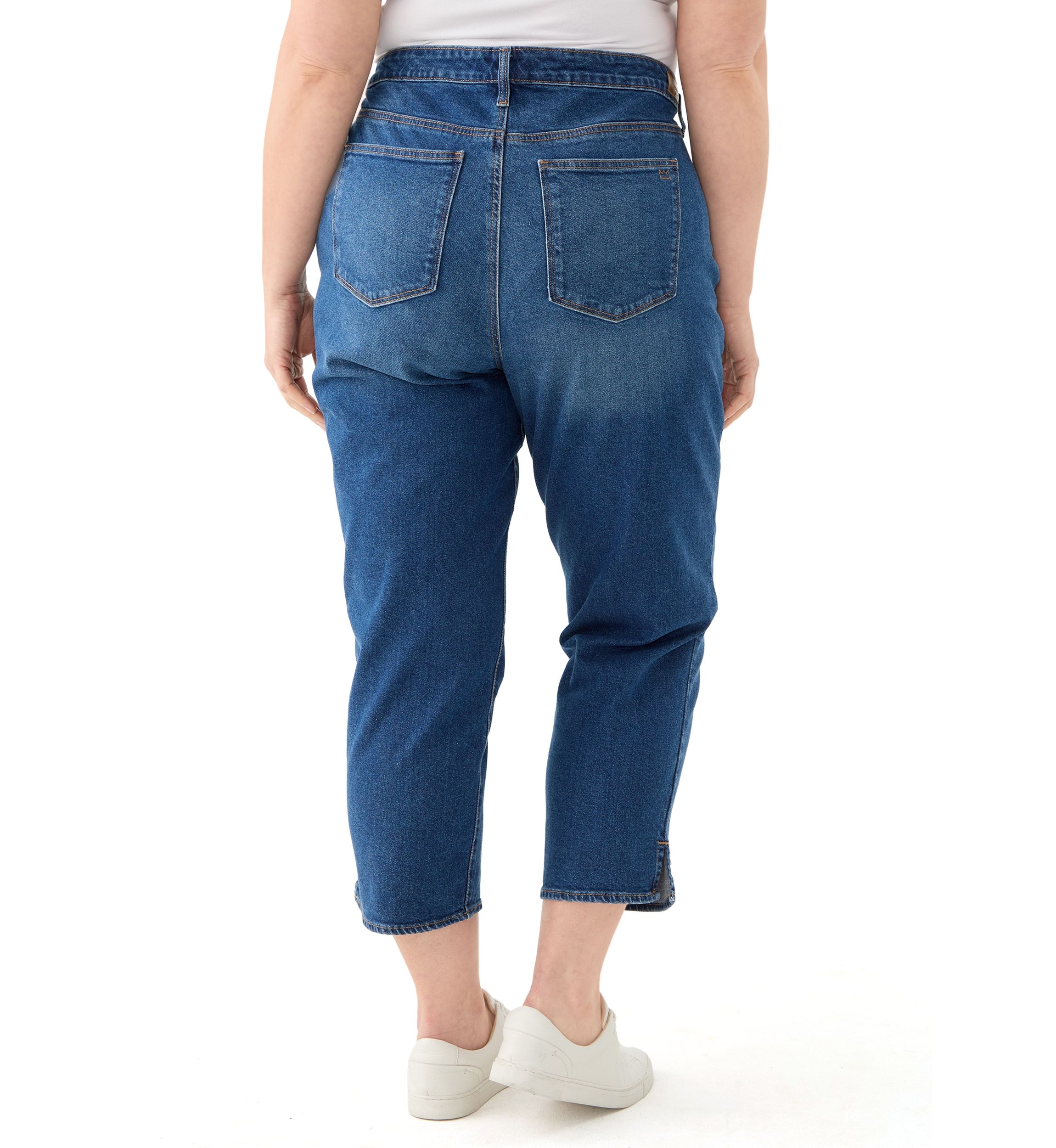 Plus Size Cropped Straight Leg Jeans
