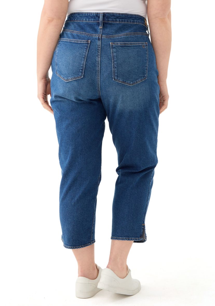 Plus Size Cropped Straight Leg Jeans