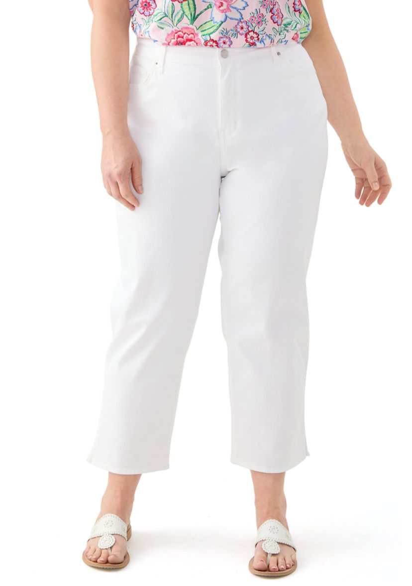 Plus SIze Cropped Straight Leg Jeans