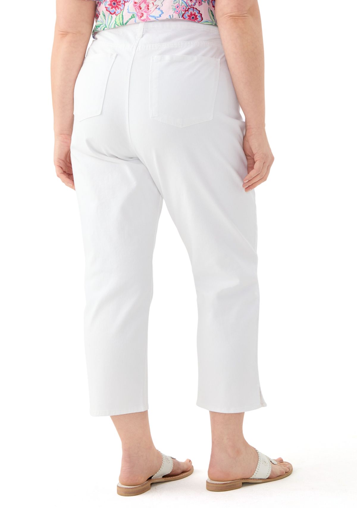 Plus SIze Cropped Straight Leg Jeans