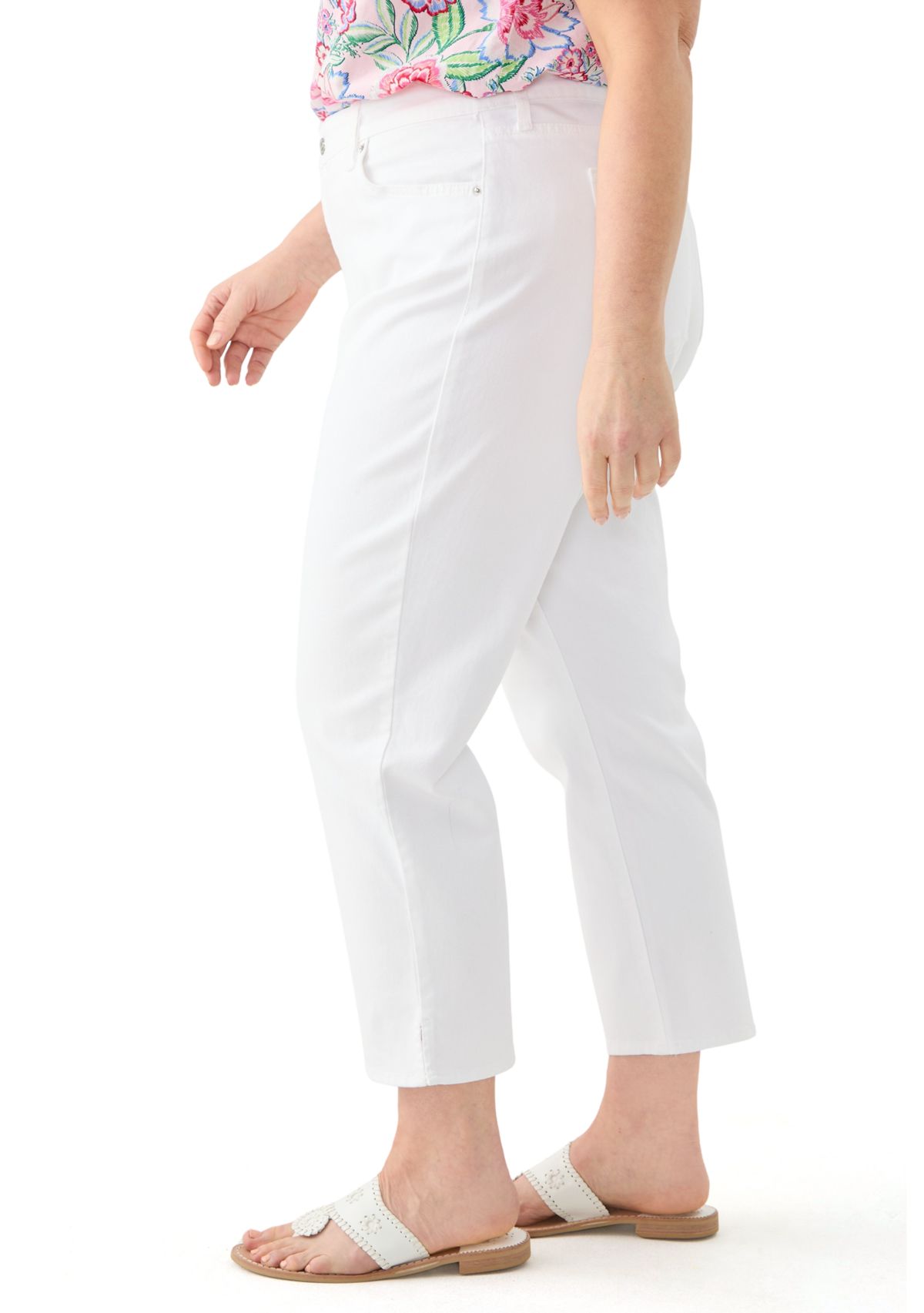 Plus SIze Cropped Straight Leg Jeans