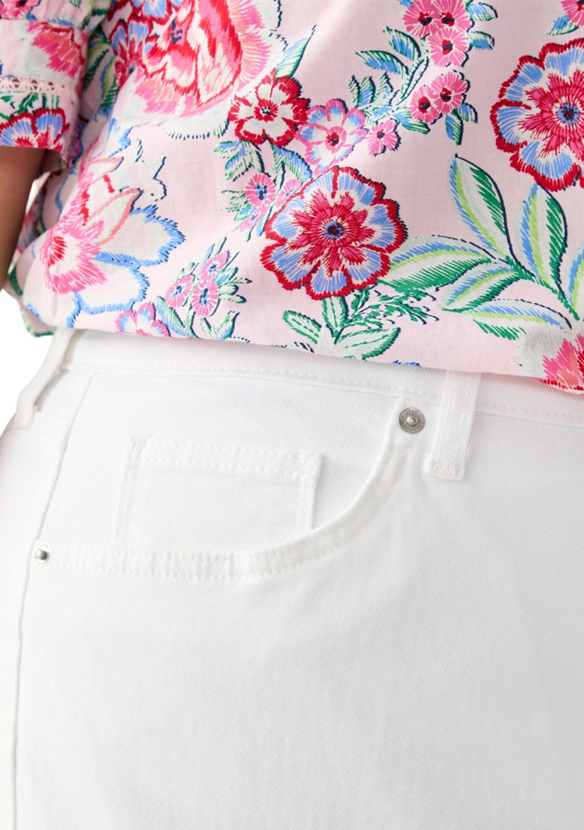 Plus SIze Cropped Straight Leg Jeans