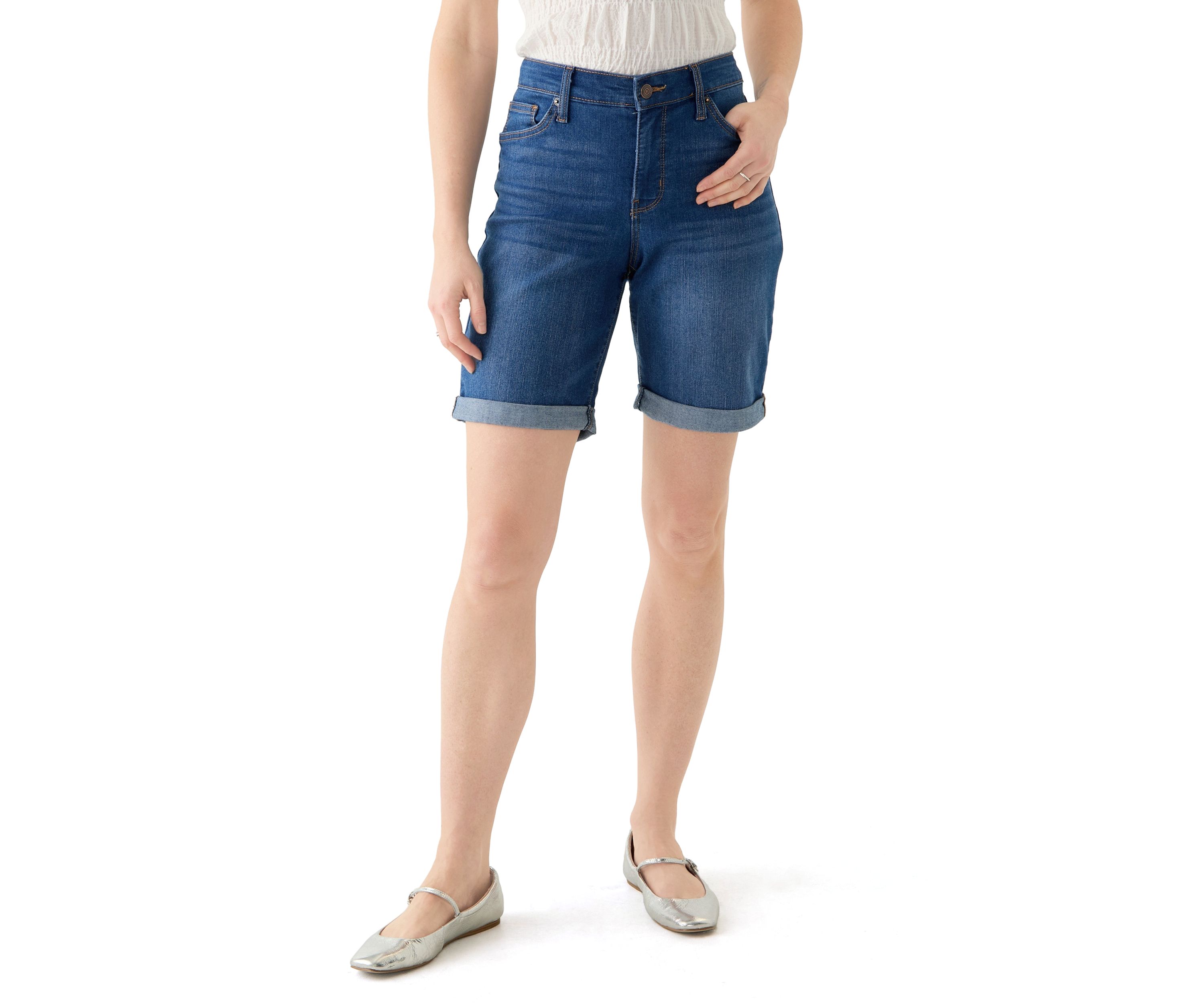 Womens Denim Bermuda Shorts