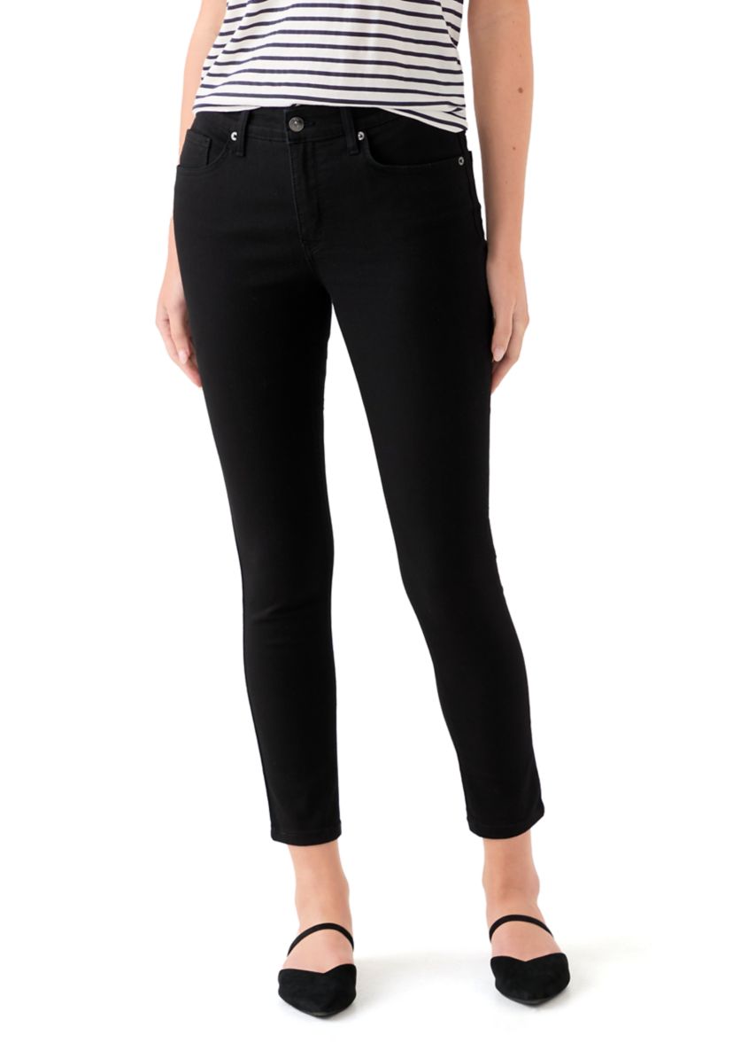 Womens Mid Rise Skinny Jeans