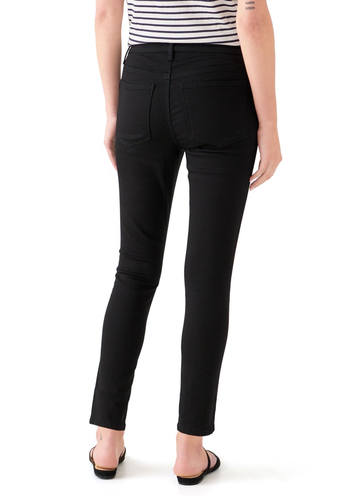 Womens Mid Rise Skinny Jeans